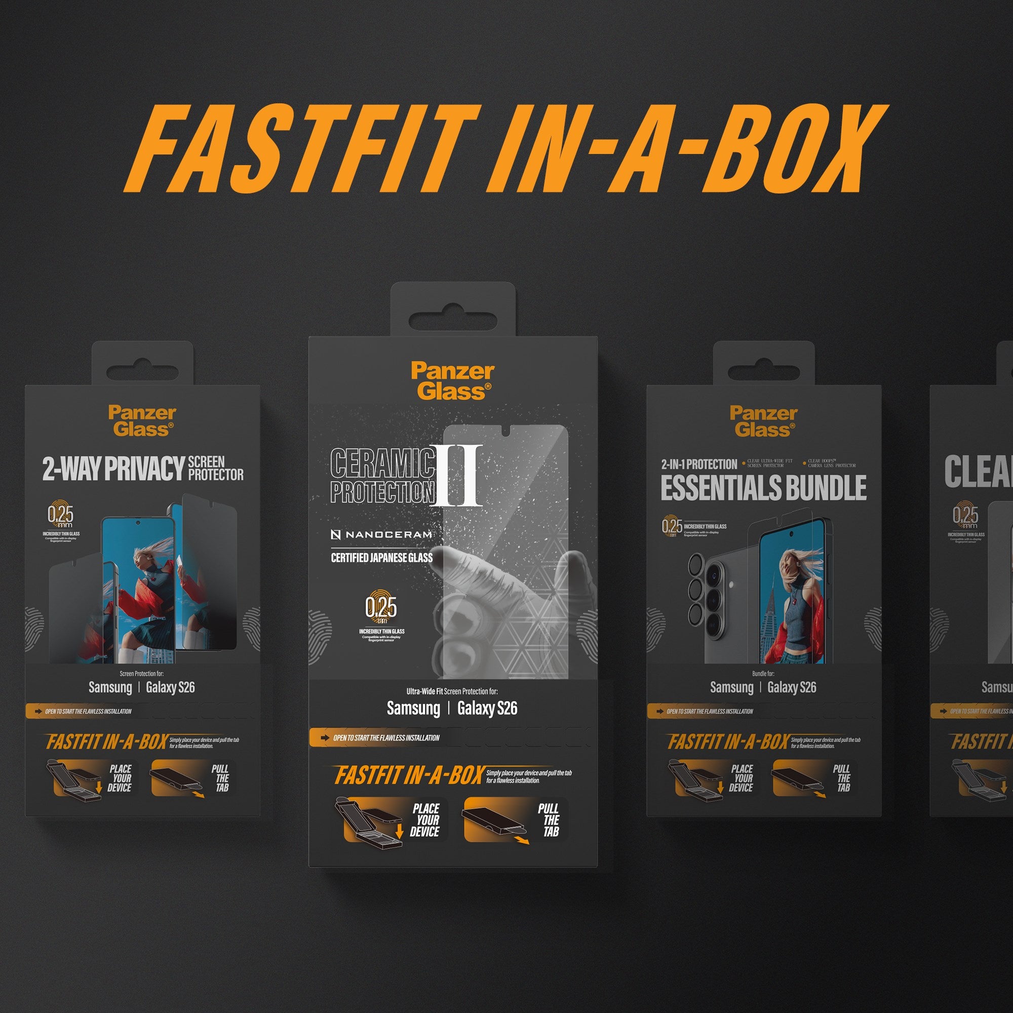 PanzerGlass® Skærmbeskyttelse Samsung Galaxy S26 | Ultra-Wide Fit m. FASTFIT IN-A-BOX