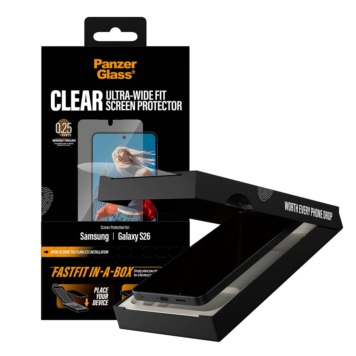 PanzerGlass® Skærmbeskyttelse Samsung Galaxy S26 | Ultra-Wide Fit m. FASTFIT IN-A-BOX
