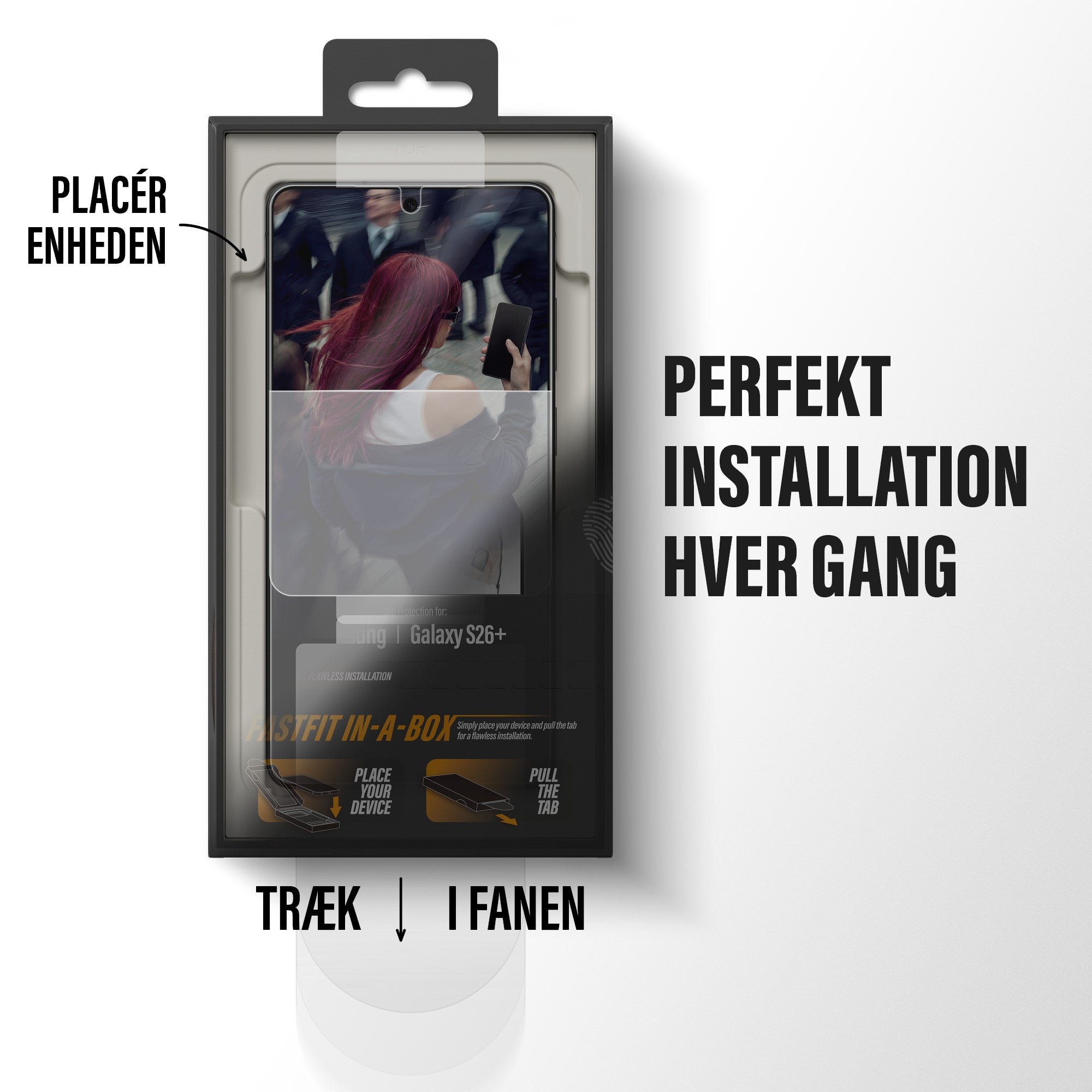 PanzerGlass® 2-Way Privacy Skærmbeskyttelse Samsung Galaxy S26+ | Ultra-Wide Fit m. FASTFIT IN-A-BOX