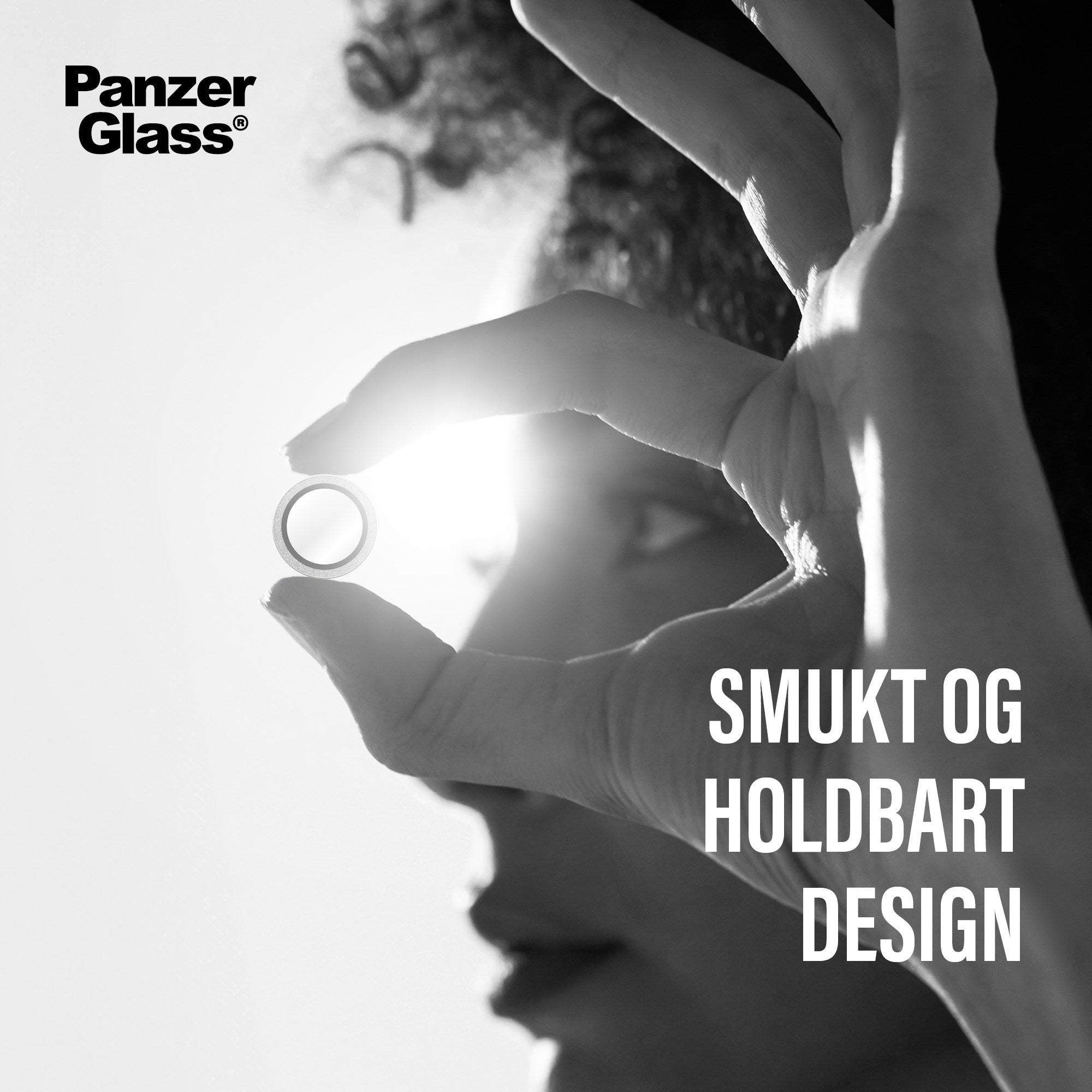 PanzerGlass® Hoops® Kameralinsebeskytter Glitter Sølv iPhone 17 | iPhone 16 | 16 Plus