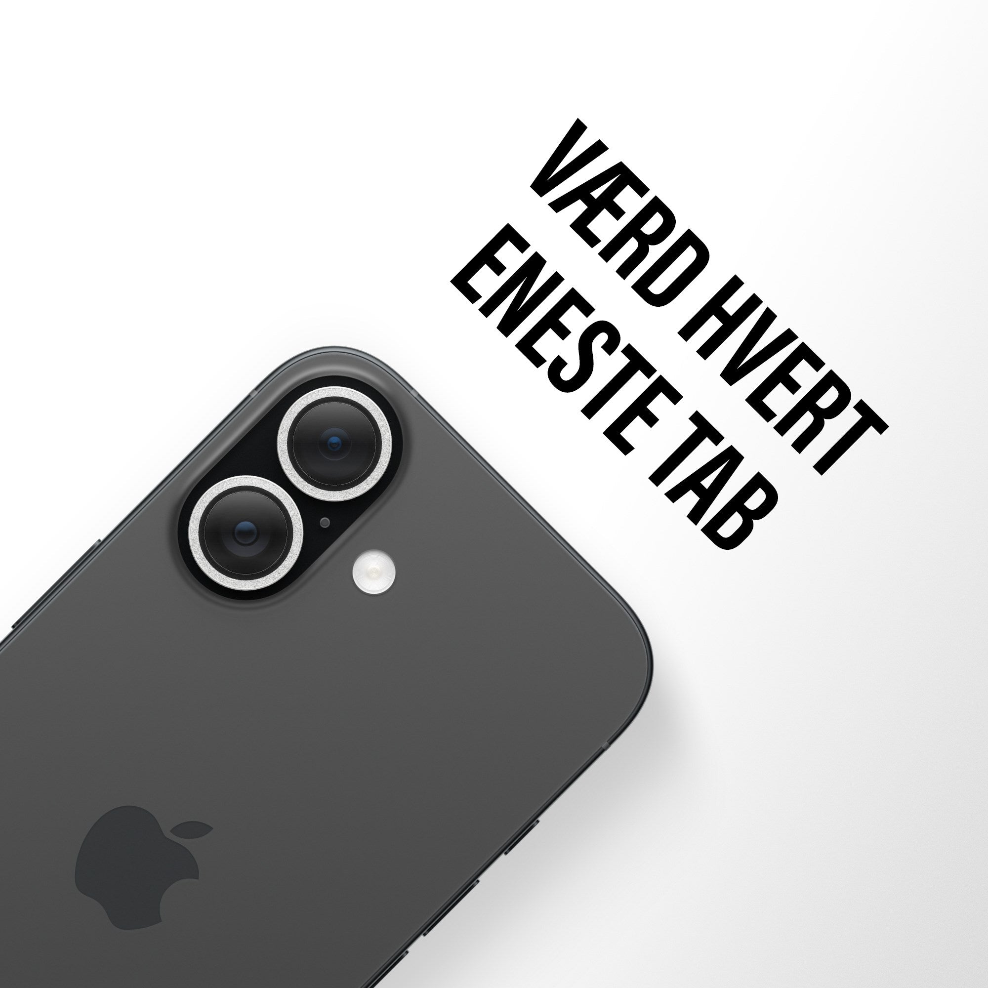 PanzerGlass® Hoops® Kameralinsebeskytter Glitter Sølv iPhone 17 | iPhone 16 | 16 Plus