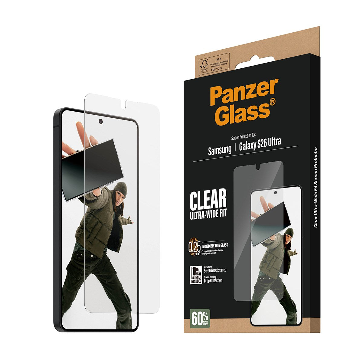 PanzerGlass® Skærmbeskyttelse Samsung Galaxy S26 Ultra | Ultra-Wide Fit m. EasyAligner