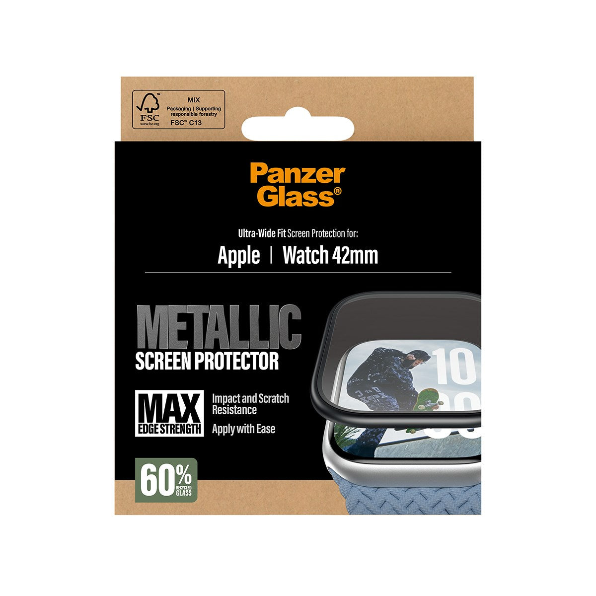 PanzerGlass® Skærmbeskyttelse Metallic Apple Watch Series 11 | 10 | 42mm