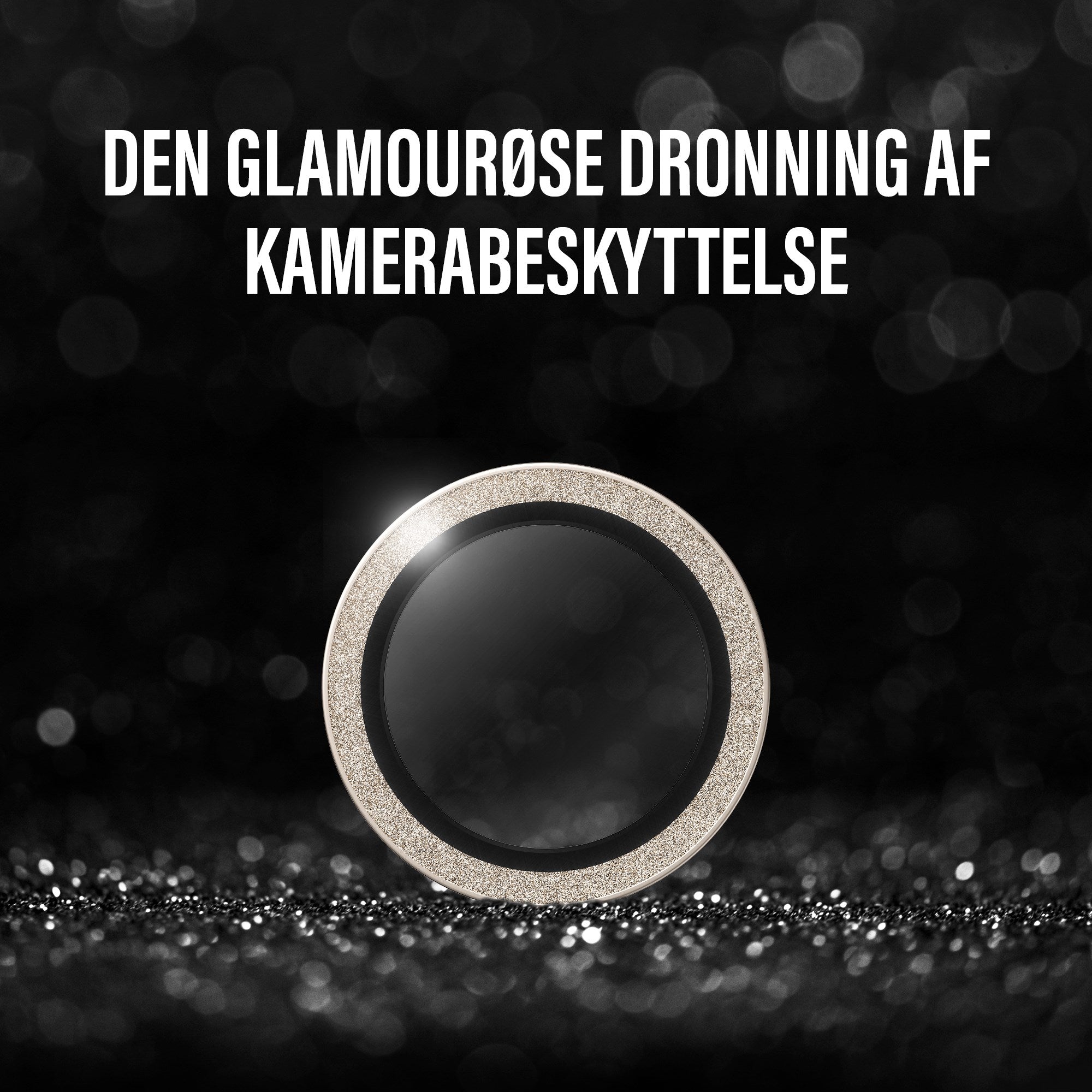 PanzerGlass® Hoops® Kameralinsebeskytter Glitter Guld iPhone 17 Pro | iPhone 17 Pro Max | iPhone 16 Pro | 16 Pro Max