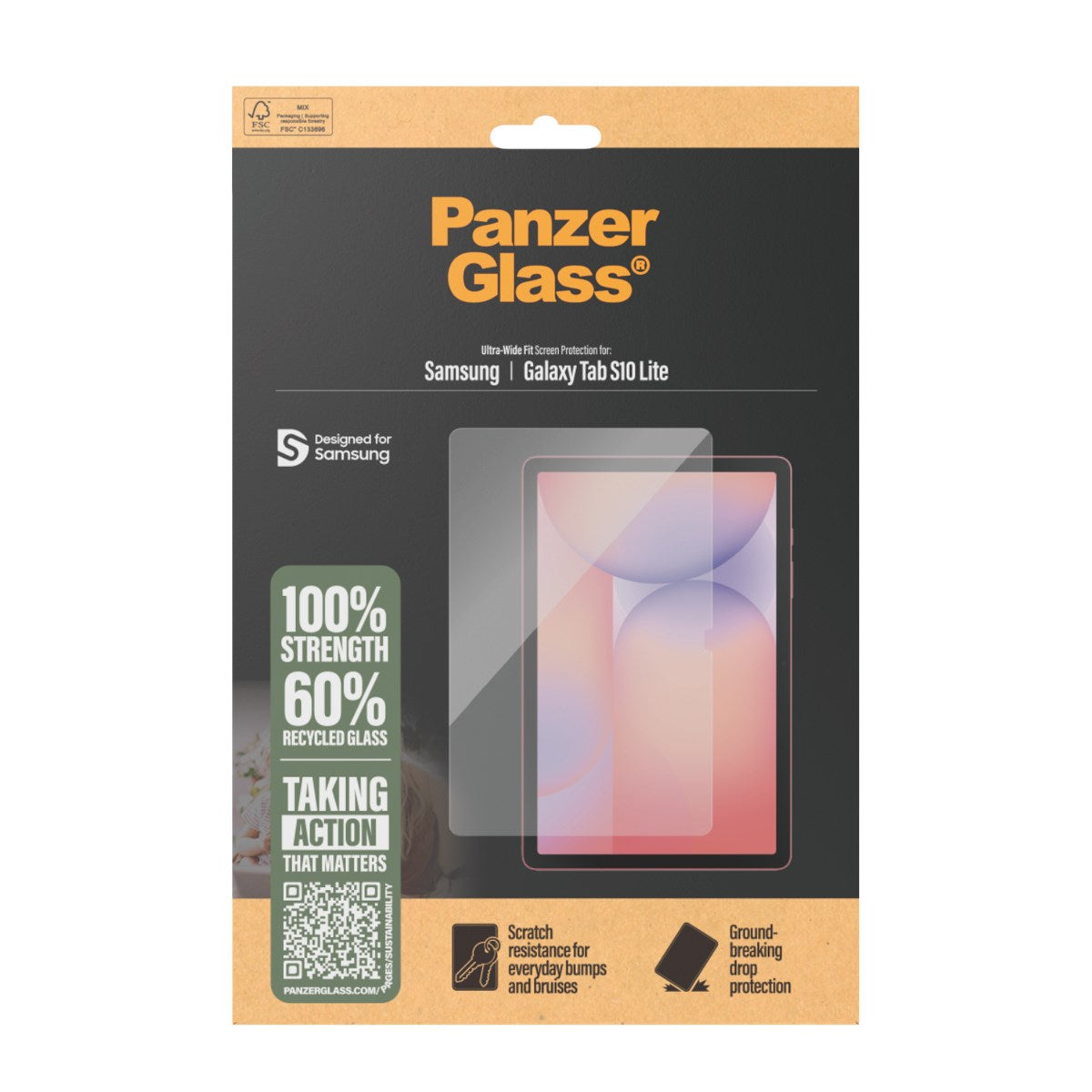 PanzerGlass® Skærmbeskyttelse Samsung Galaxy Tab S10 Lite | Ultra-Wide Fit