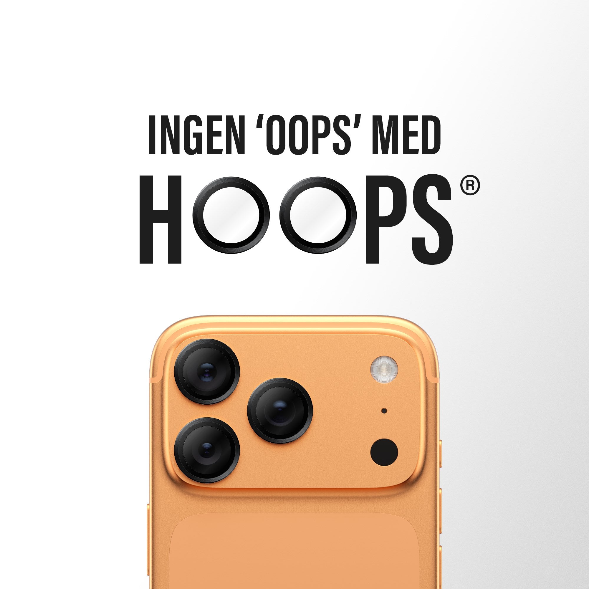 PanzerGlass® Hoops® Kameralinsebeskytter Sort iPhone 17 Pro | iPhone 17 Pro Max | iPhone 16 Pro | 16 Pro Max