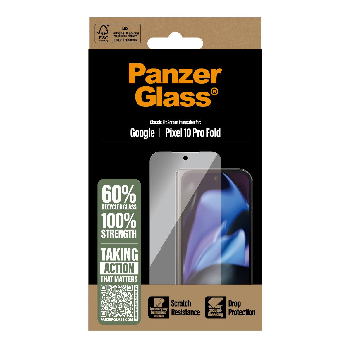 PanzerGlass® Skærmbeskyttelse Google Pixel 10 Pro Fold 5G | Classic Fit