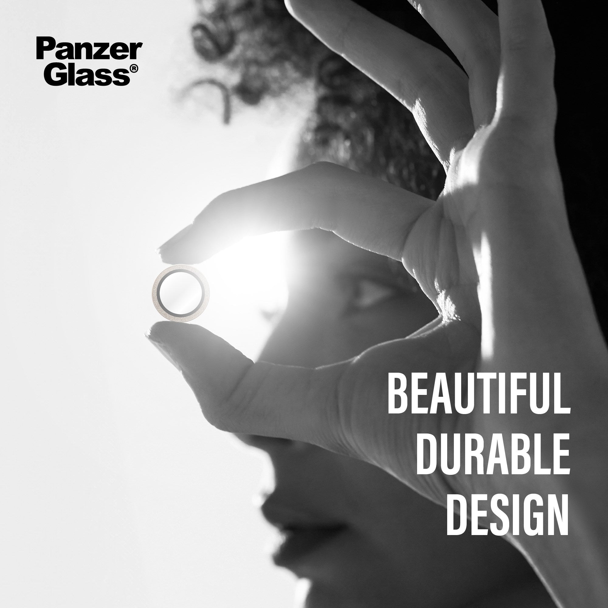 PanzerGlass® Hoops® Kameralinsebeskytter Glitter Guld iPhone 17 | iPhone 16 | 16 Plus