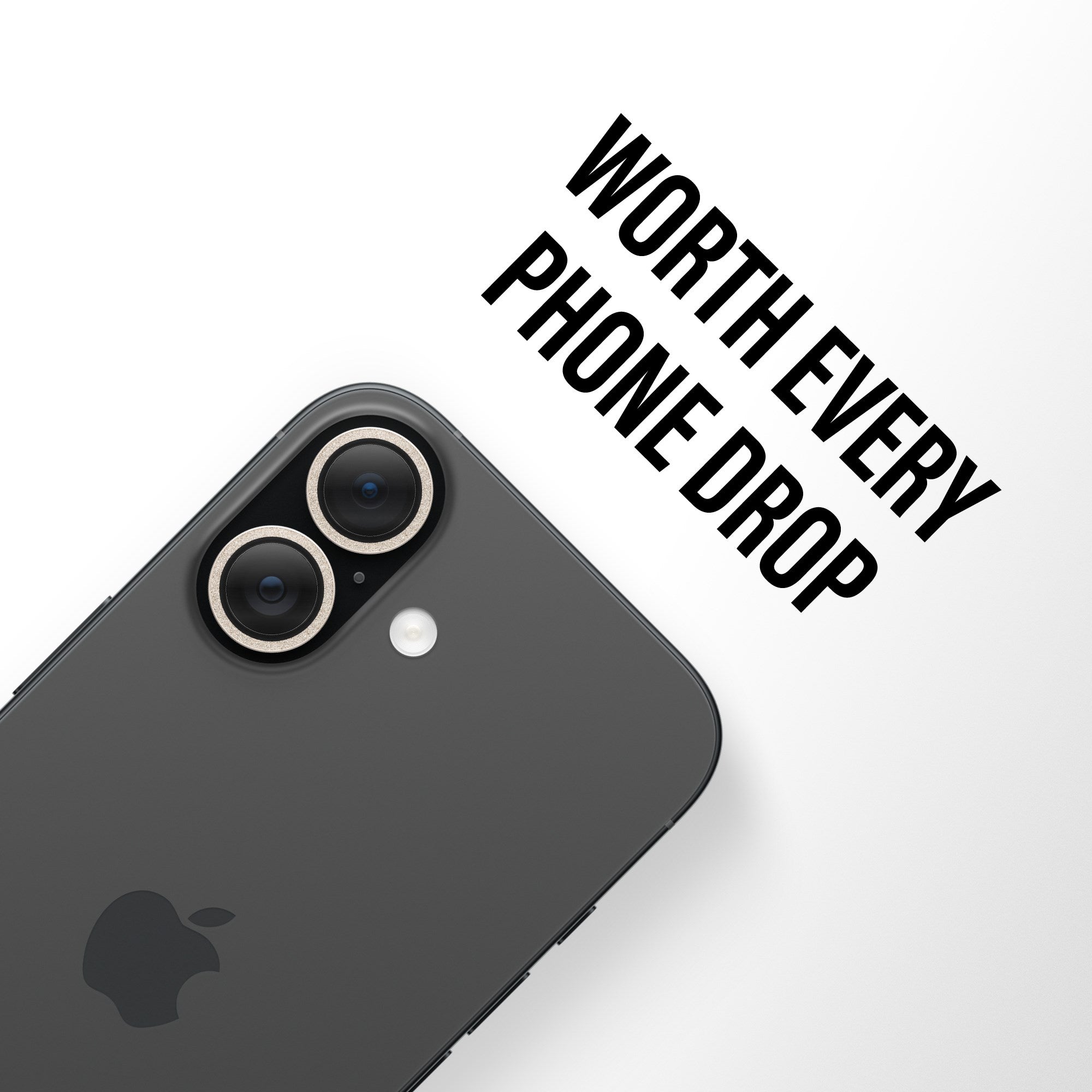 PanzerGlass® Hoops® Kameralinsebeskytter Glitter Guld iPhone 17 | iPhone 16 | 16 Plus