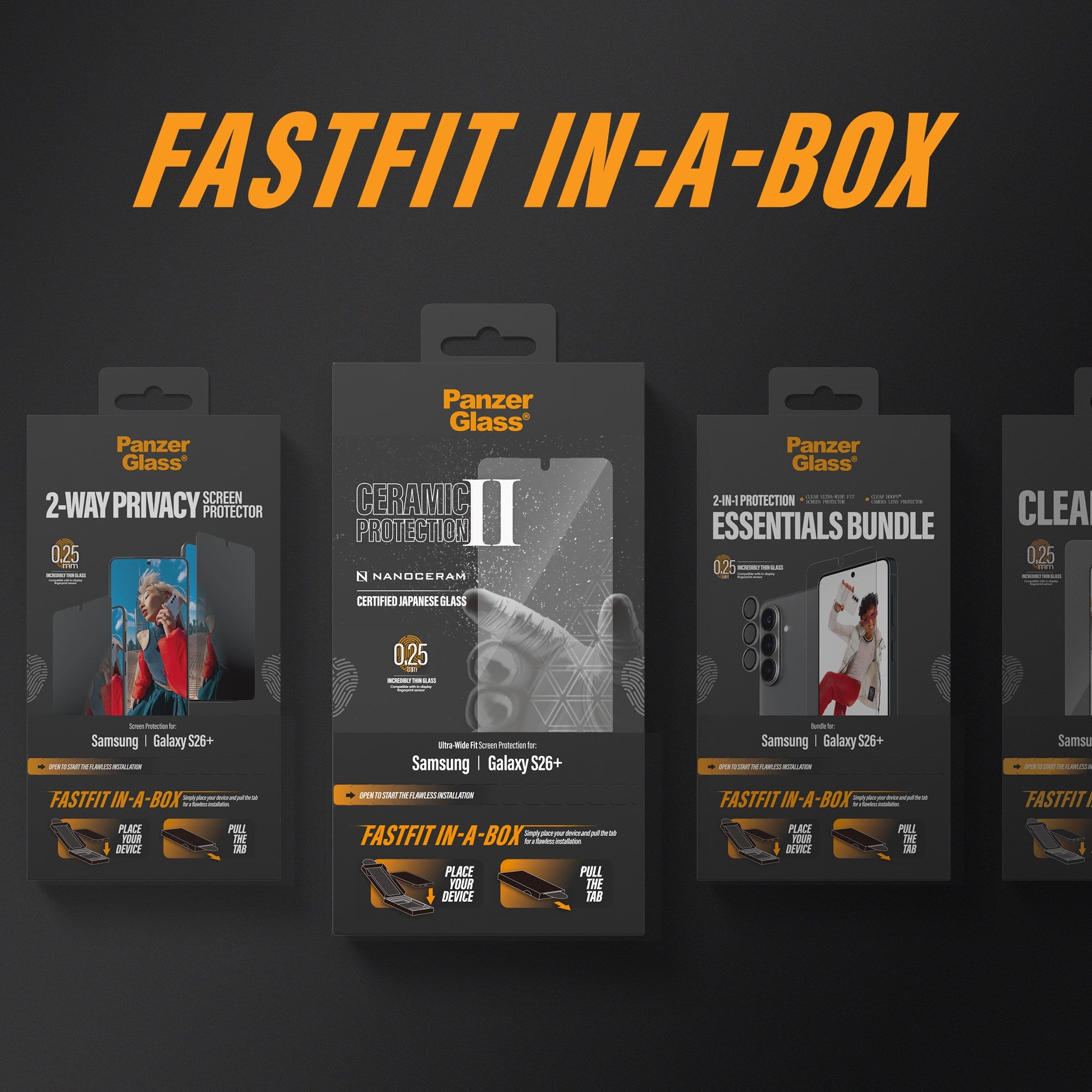 PanzerGlass® Skærmbeskyttelse Samsung Galaxy S26+ | Ultra-Wide Fit m. FASTFIT IN-A-BOX