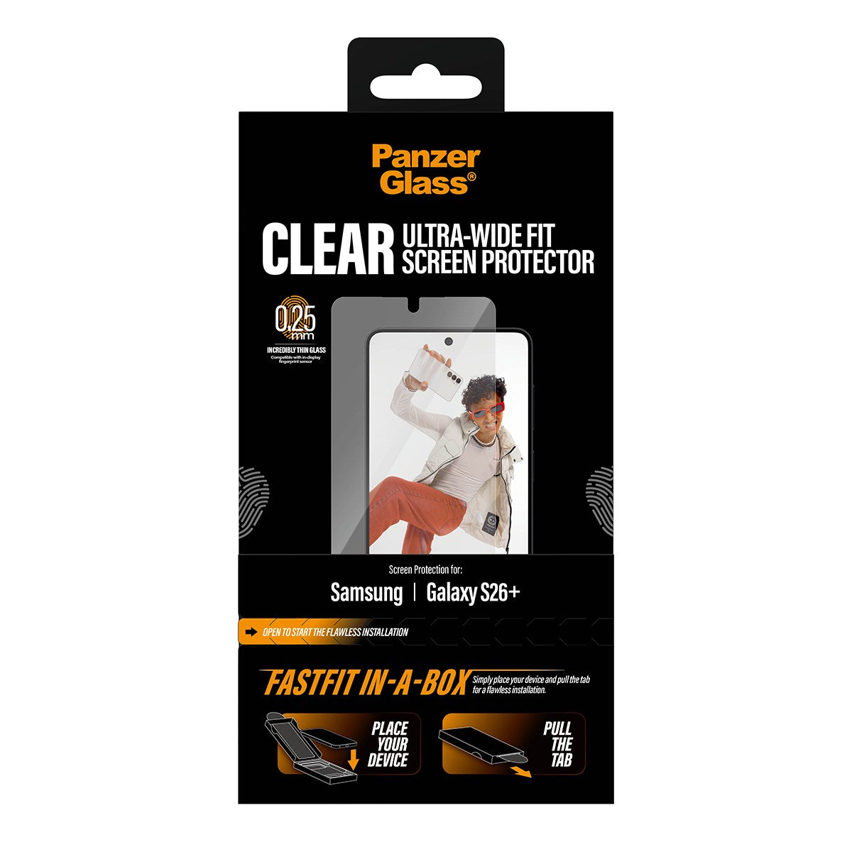 PanzerGlass® Skærmbeskyttelse Samsung Galaxy S26+ | Ultra-Wide Fit m. FASTFIT IN-A-BOX