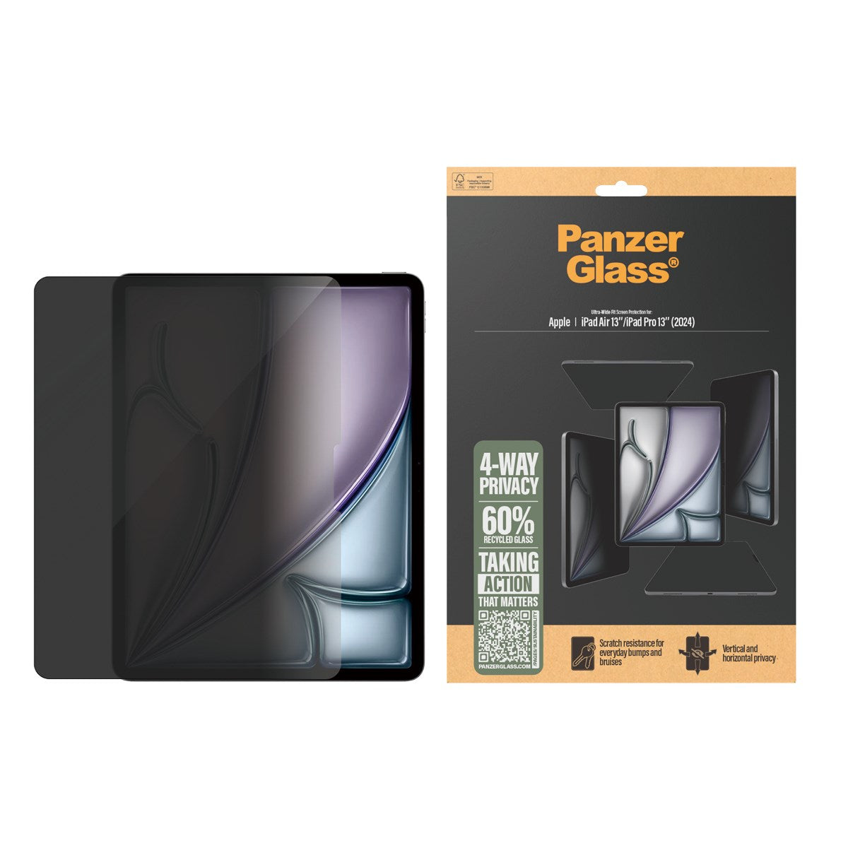 PanzerGlass® 4-Way Privacy Skærmbeskyttelse iPad Air 13