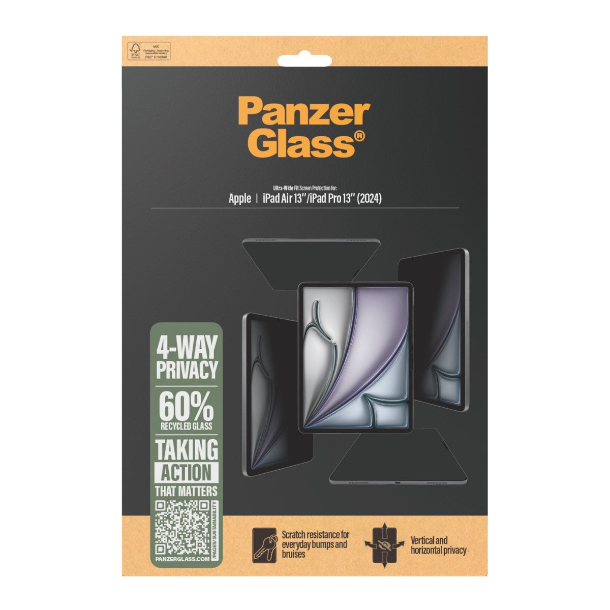 PanzerGlass® 4-Way Privacy Skærmbeskyttelse iPad Air 13