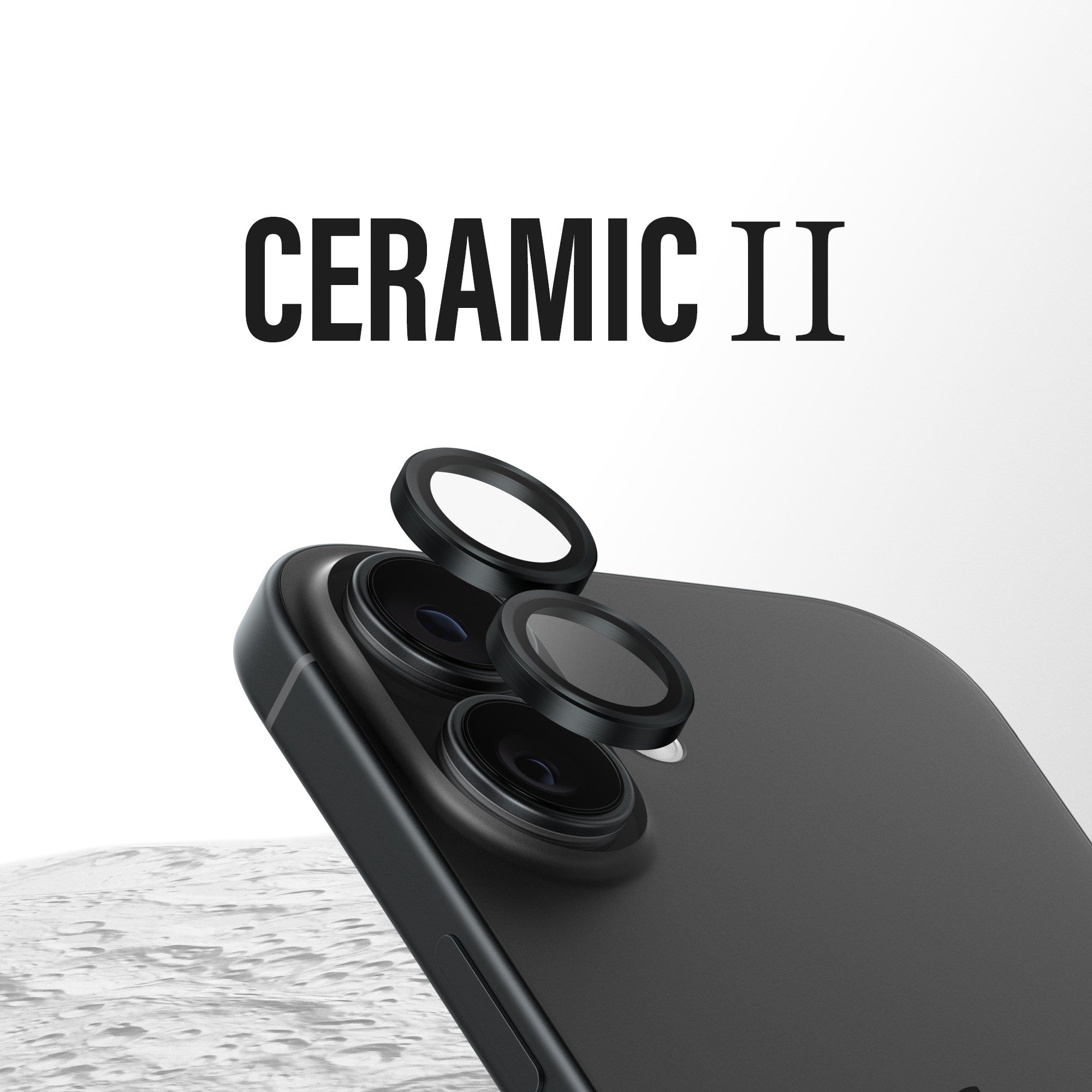 PanzerGlass® Hoops® Ceramic II Kameralinsebeskytter iPhone 17 | iPhone 16 | 16 Plus