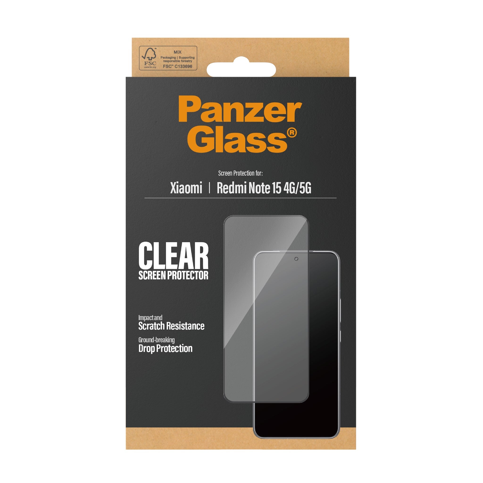 PanzerGlass® Skærmbeskyttelse Xiaomi Redmi Note 15 4G | 5G | Ultra-Wide Fit