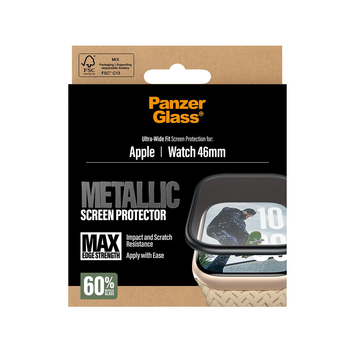 PanzerGlass® Skærmbeskyttelse Metallic Apple Watch Series 11 | 10 | 46mm