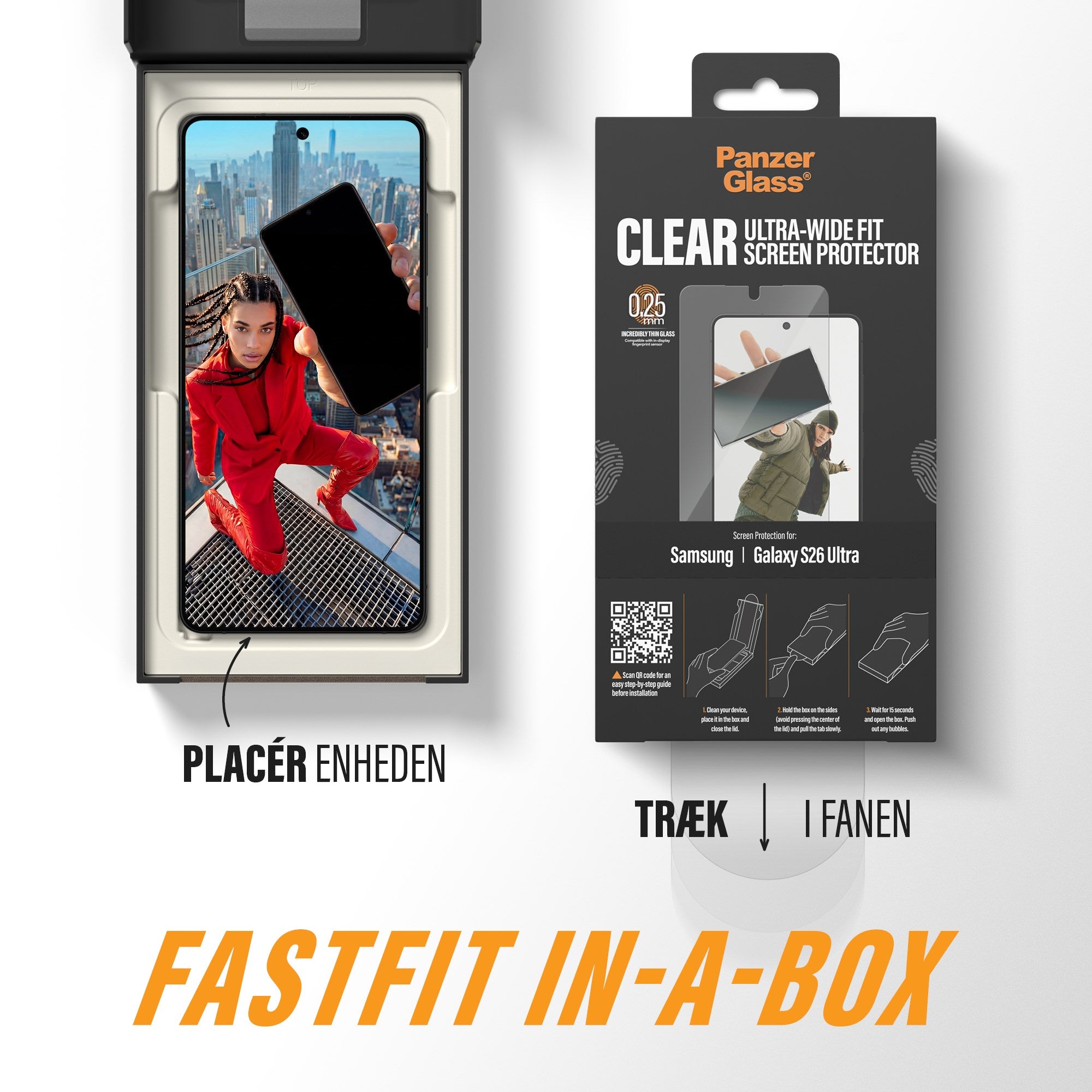 PanzerGlass® Skærmbeskyttelse Samsung Galaxy S26 Ultra | Ultra-Wide Fit m. FASTFIT IN-A-BOX