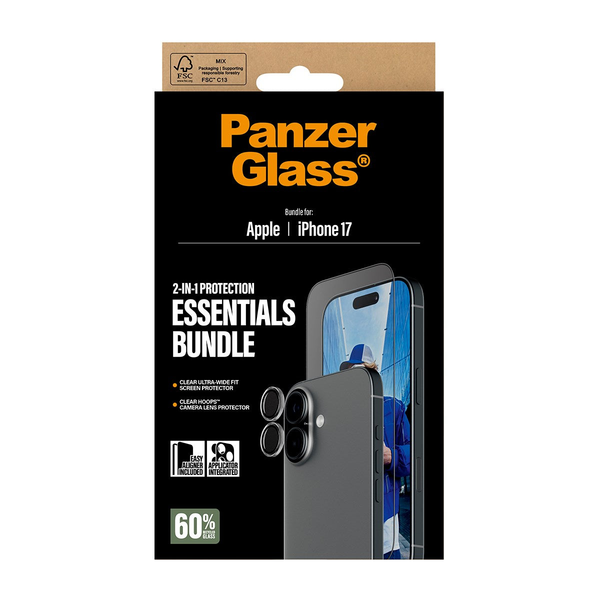 PanzerGlass® 2-i-1 Essentials Pakke iPhone 17
