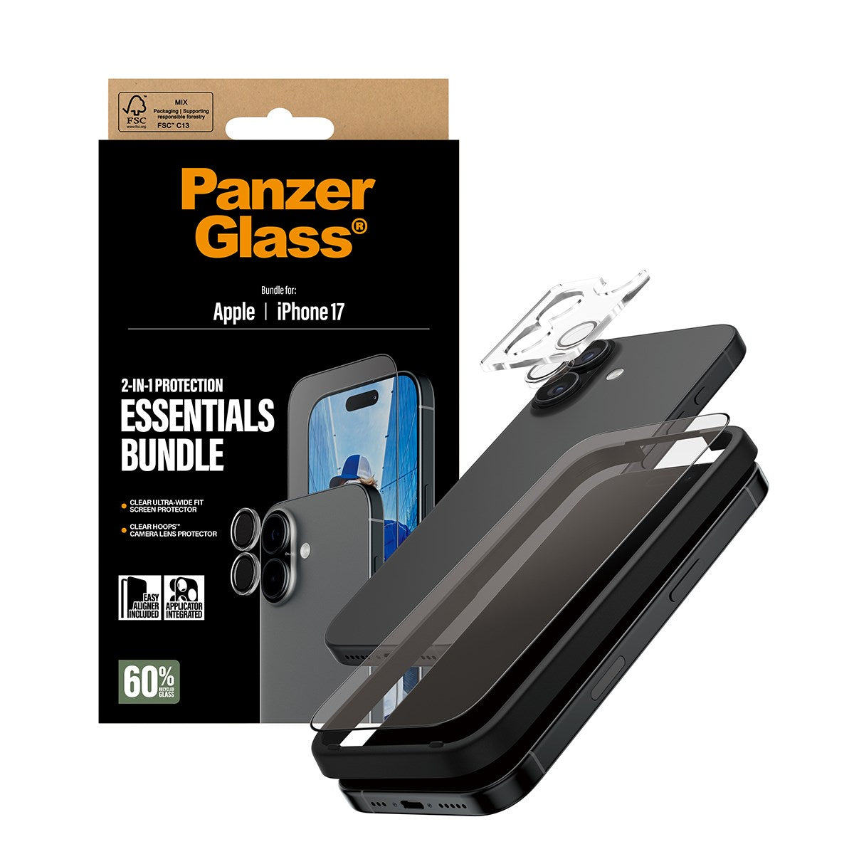 PanzerGlass® 2-i-1 Essentials Pakke iPhone 17