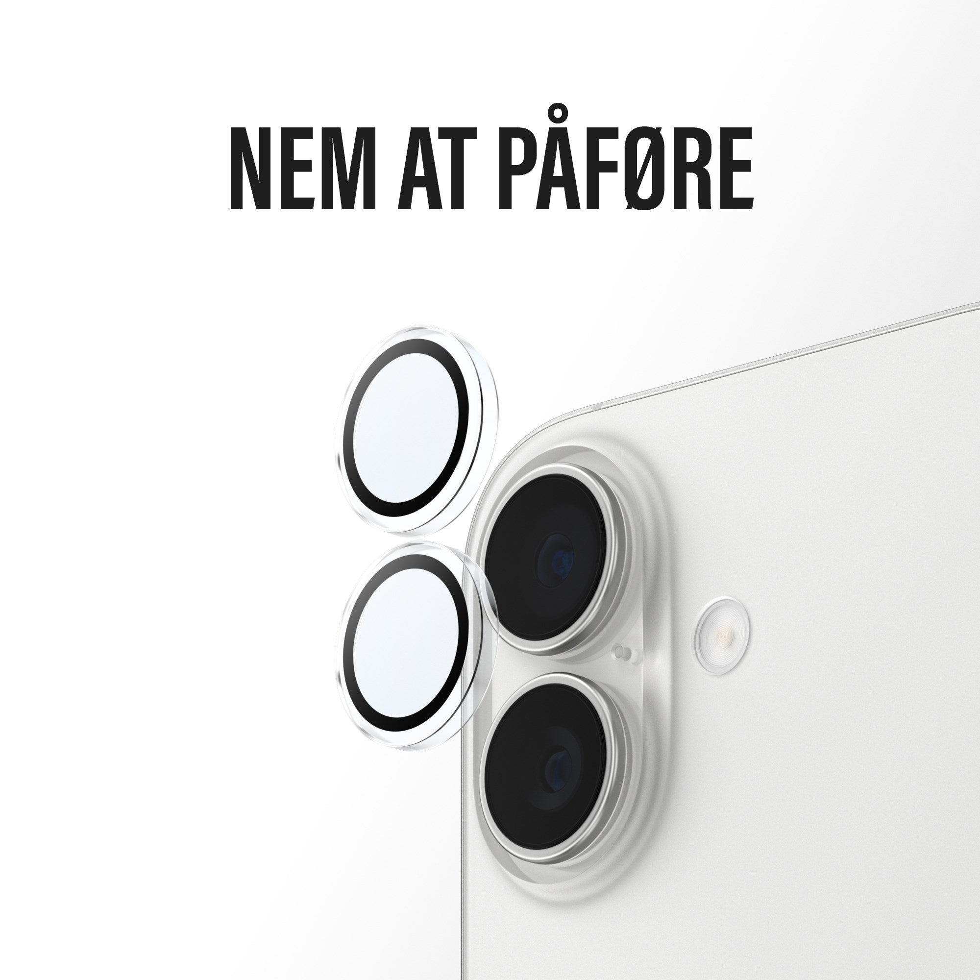 PanzerGlass® Hoops® Kameralinsebeskytter Transparent iPhone 17 | iPhone 16 | 16 Plus