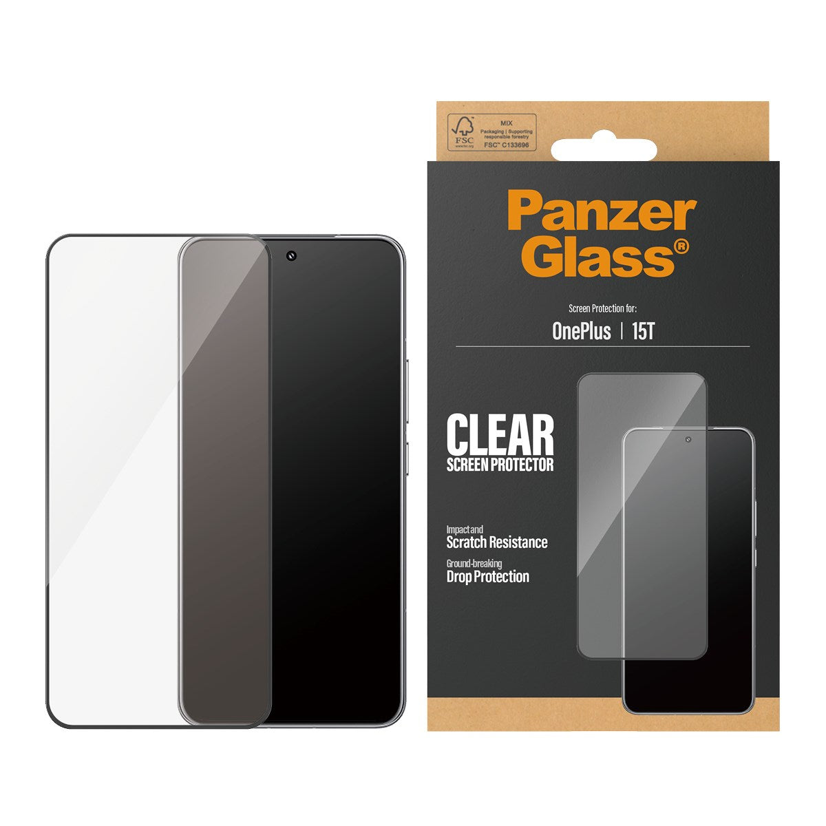 PanzerGlass® Skærmbeskyttelse OnePlus 15T | 15S | Ultra-Wide Fit