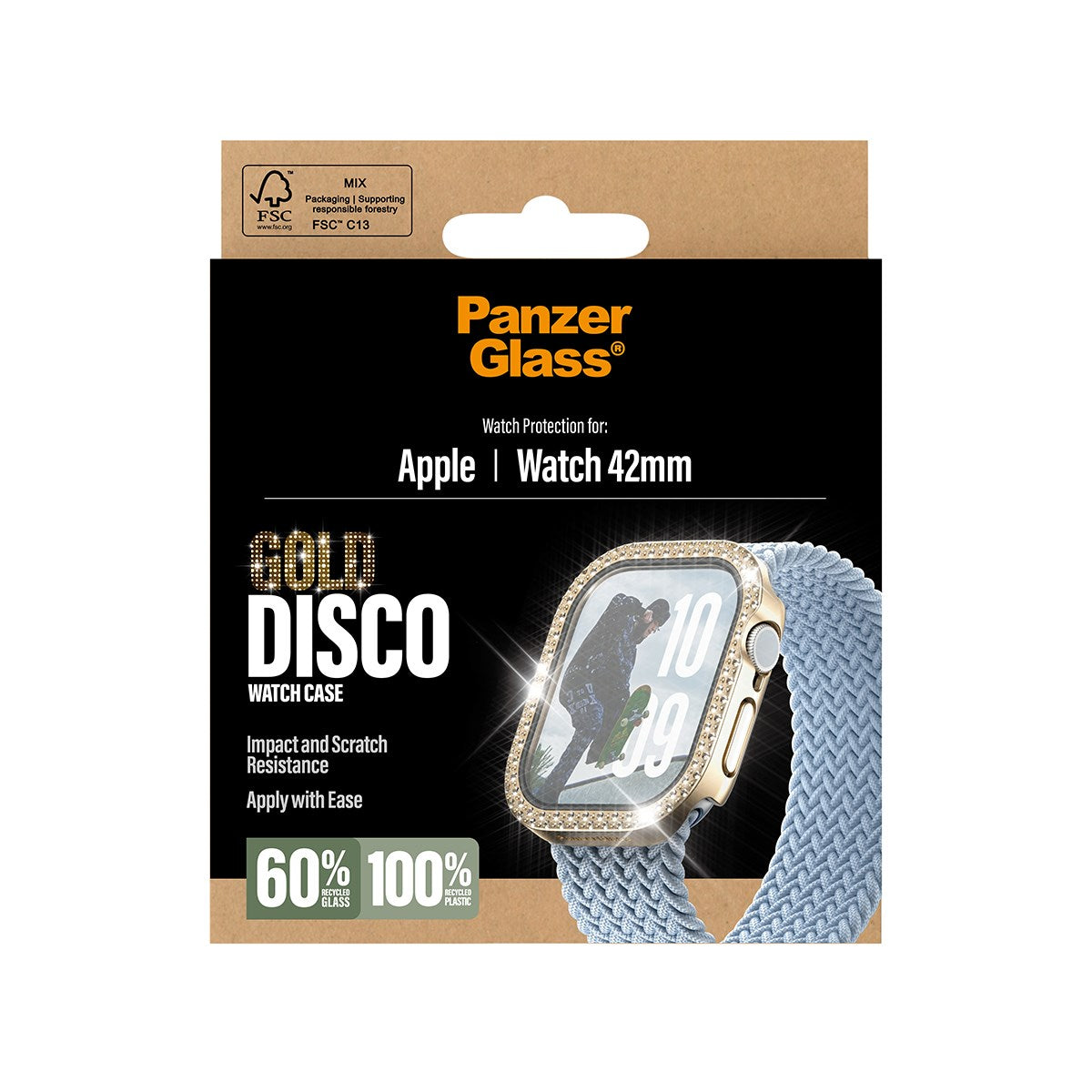 PanzerGlass® Skærmbeskyttelse Full body Disco Guld Apple Watch Series 11 | 10 | 42mm
