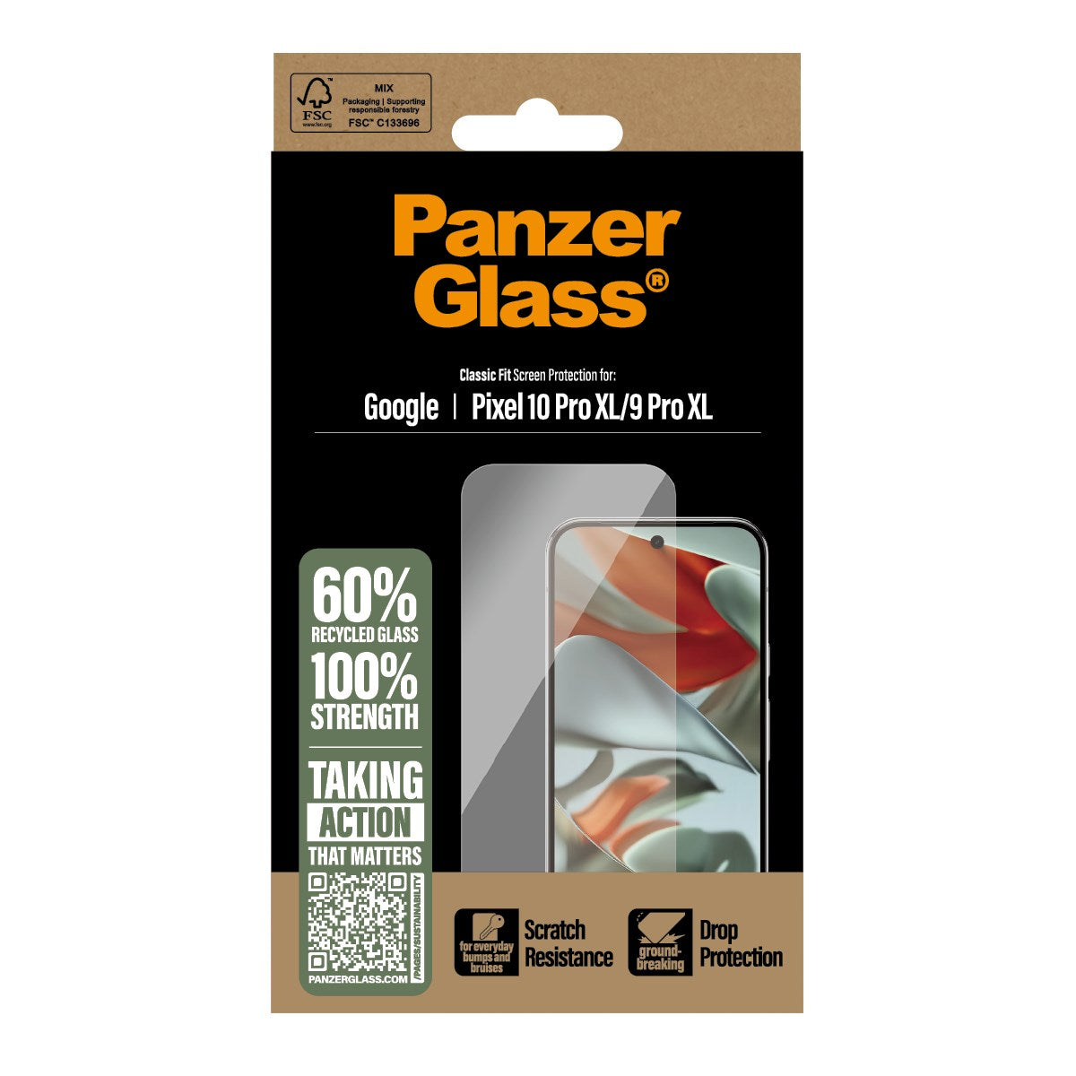 PanzerGlass® Skærmbeskyttelse Google Pixel 10 Pro XL 5G | 9 Pro XL 5G | Classic Fit
