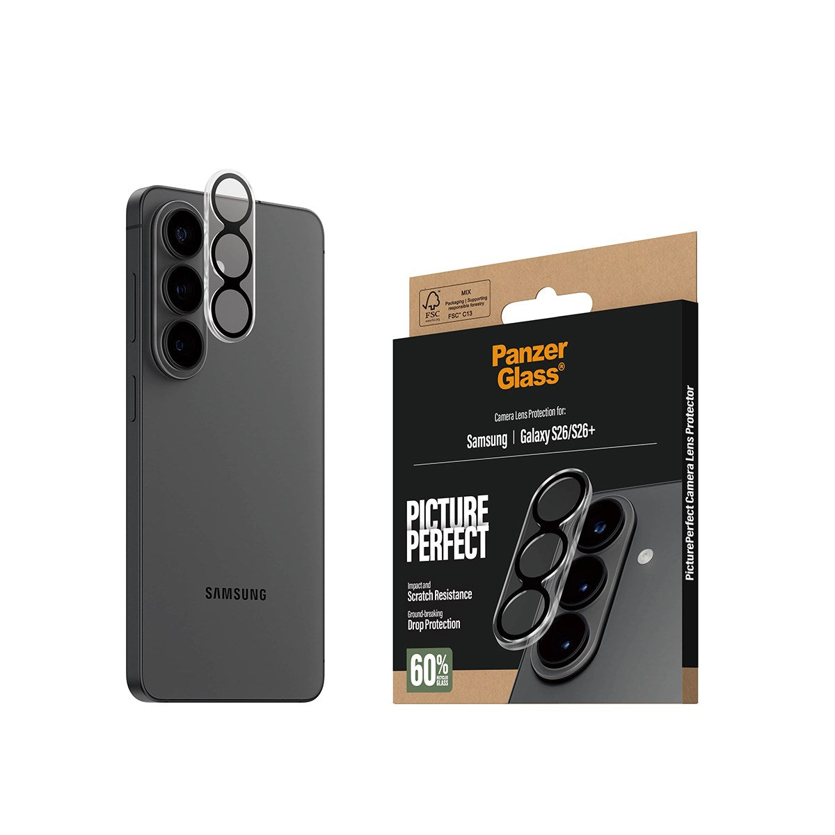 PanzerGlass® PicturePerfect Kameralinsebeskytter Samsung Galaxy S26 | S26+