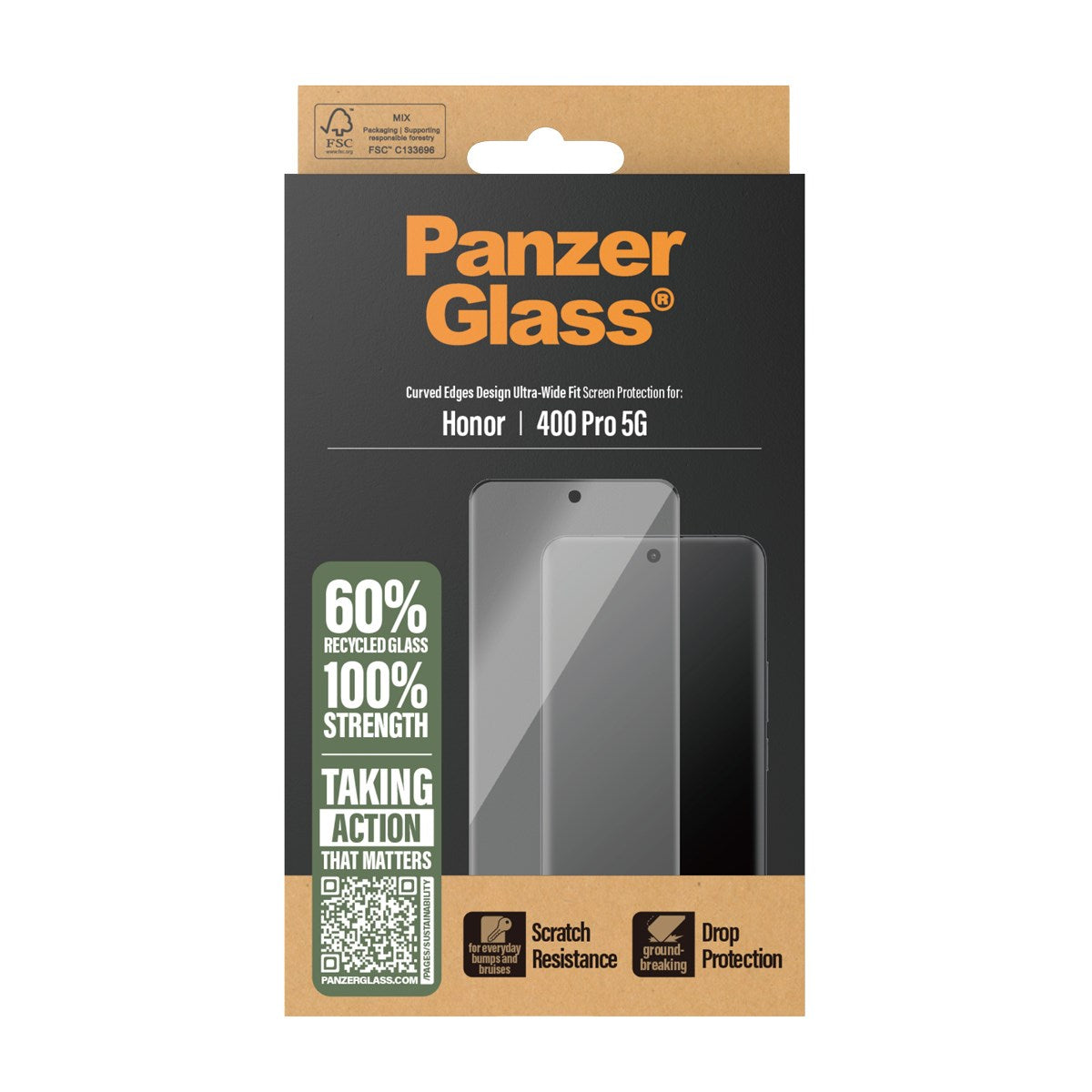 PanzerGlass® Skærmbeskyttelse Honor 400 Pro 5G | Ultra-Wide Fit