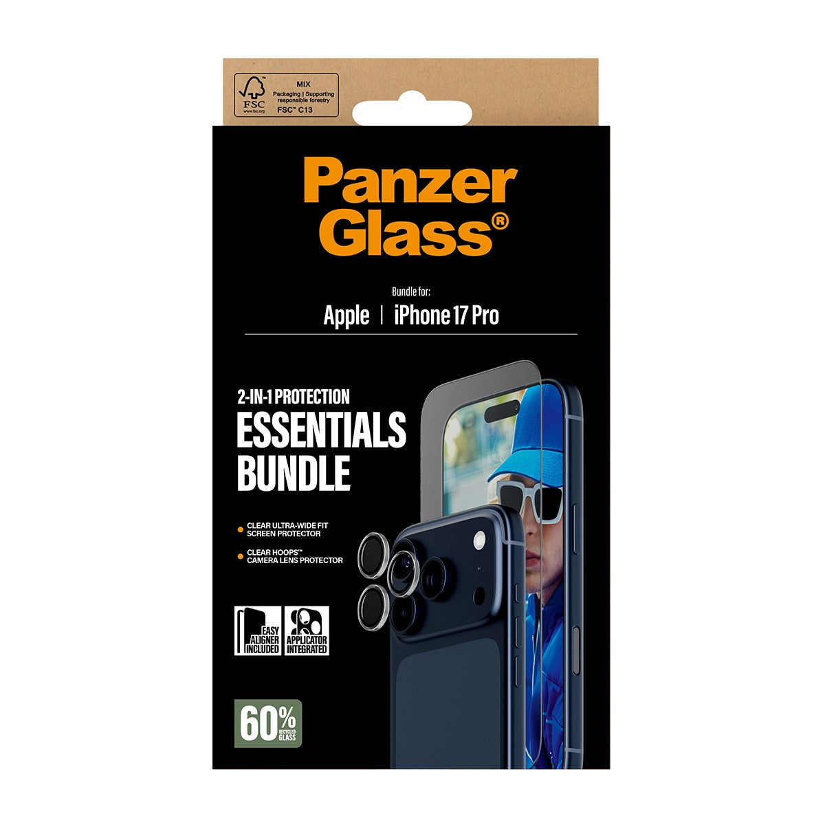 PanzerGlass® 2-i-1 Essentials Pakke iPhone 17 Pro