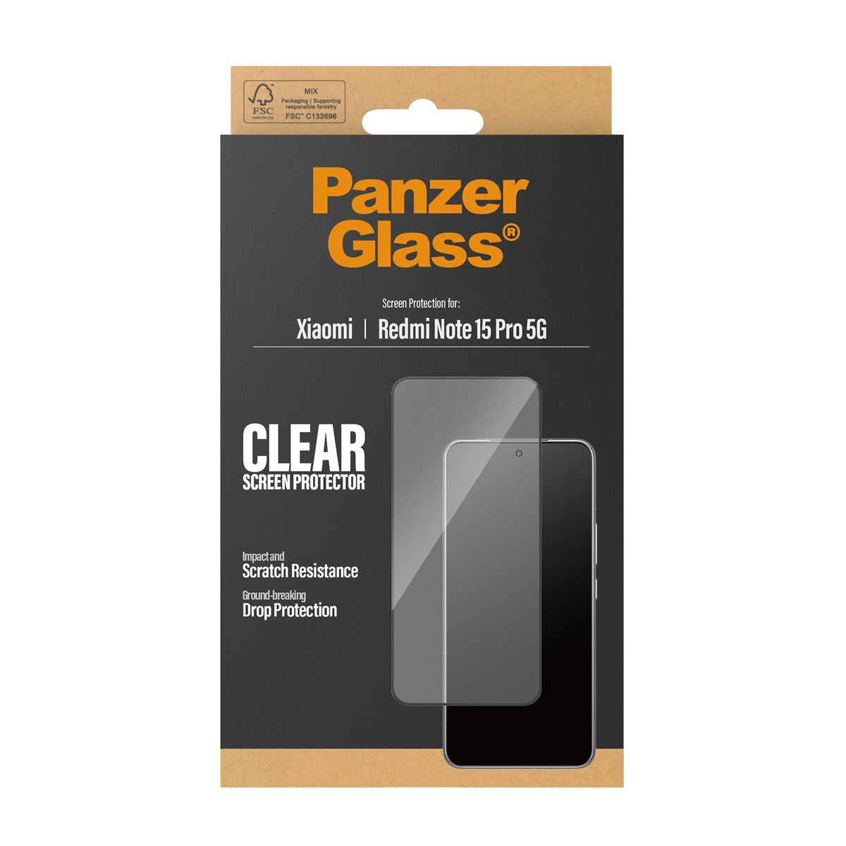 PanzerGlass® Skærmbeskyttelse Xiaomi Redmi Note 15 Pro 5G | Ultra-Wide Fit