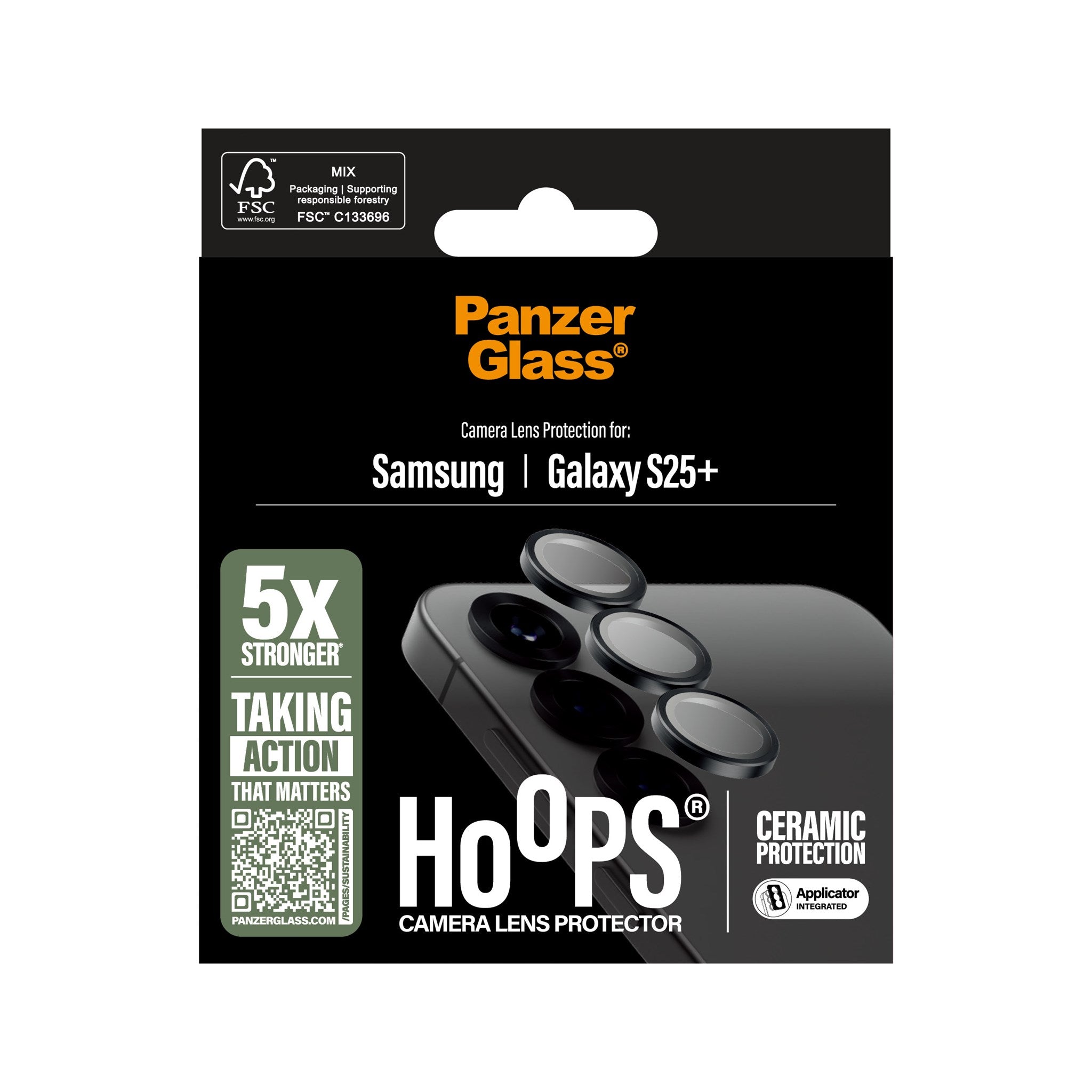 PanzerGlass® Hoops® Ceramic Kameralinsebeskytter Samsung Galaxy S25+