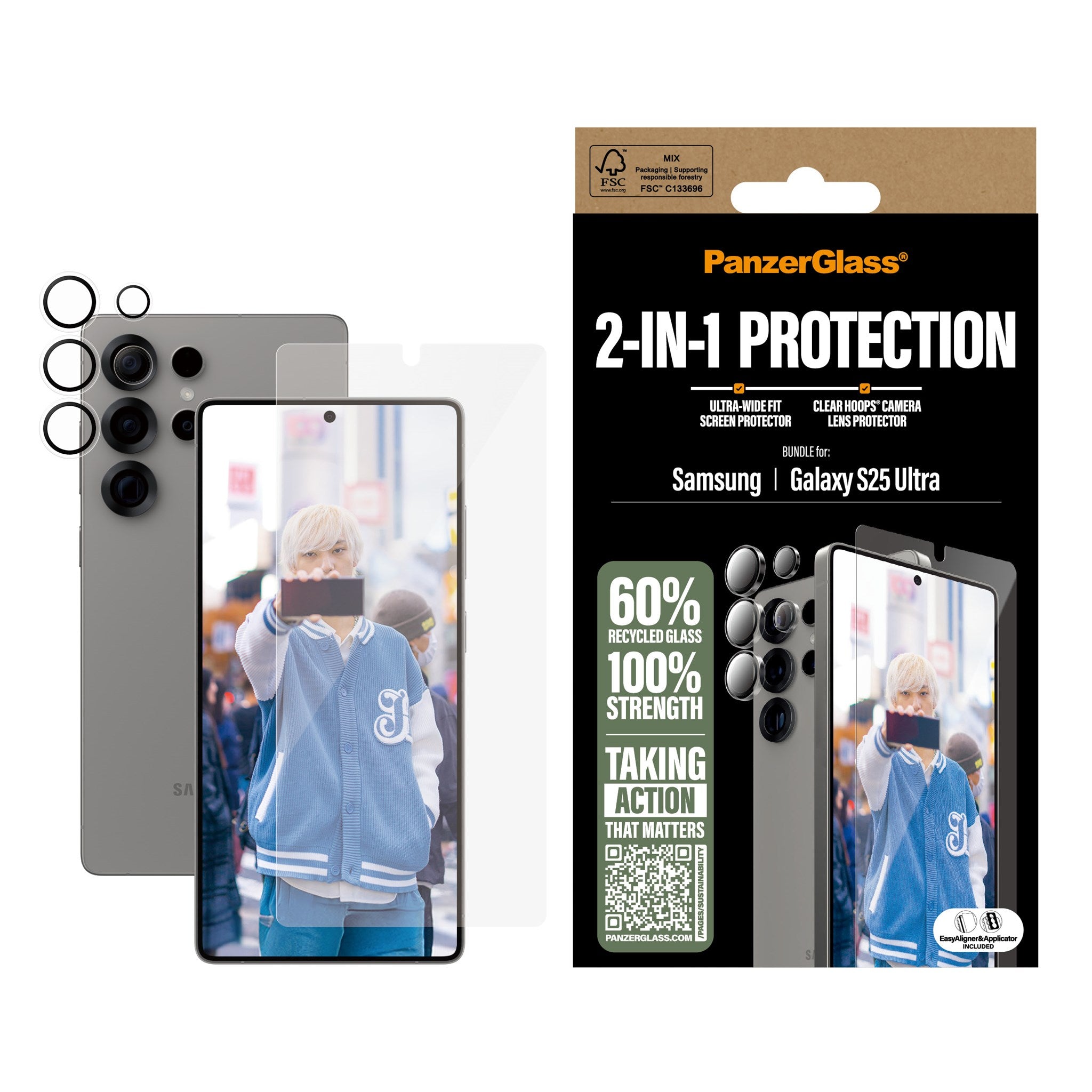PanzerGlass® 2-in-1 Pakke Samsung Galaxy S25 Ultra