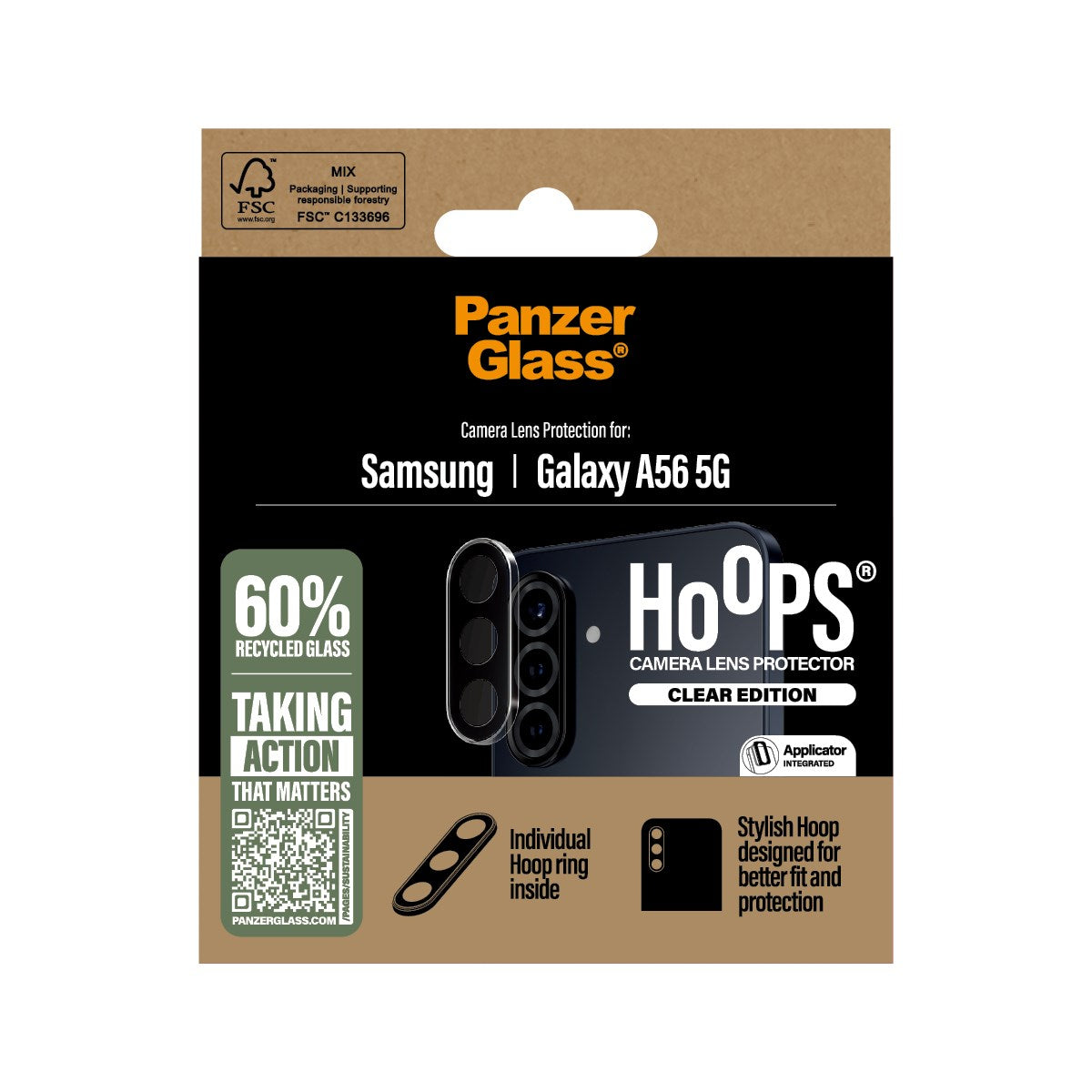 PanzerGlass® Hoops® Kameralinsebeskytter Transparent Samsung Galaxy A56 5G