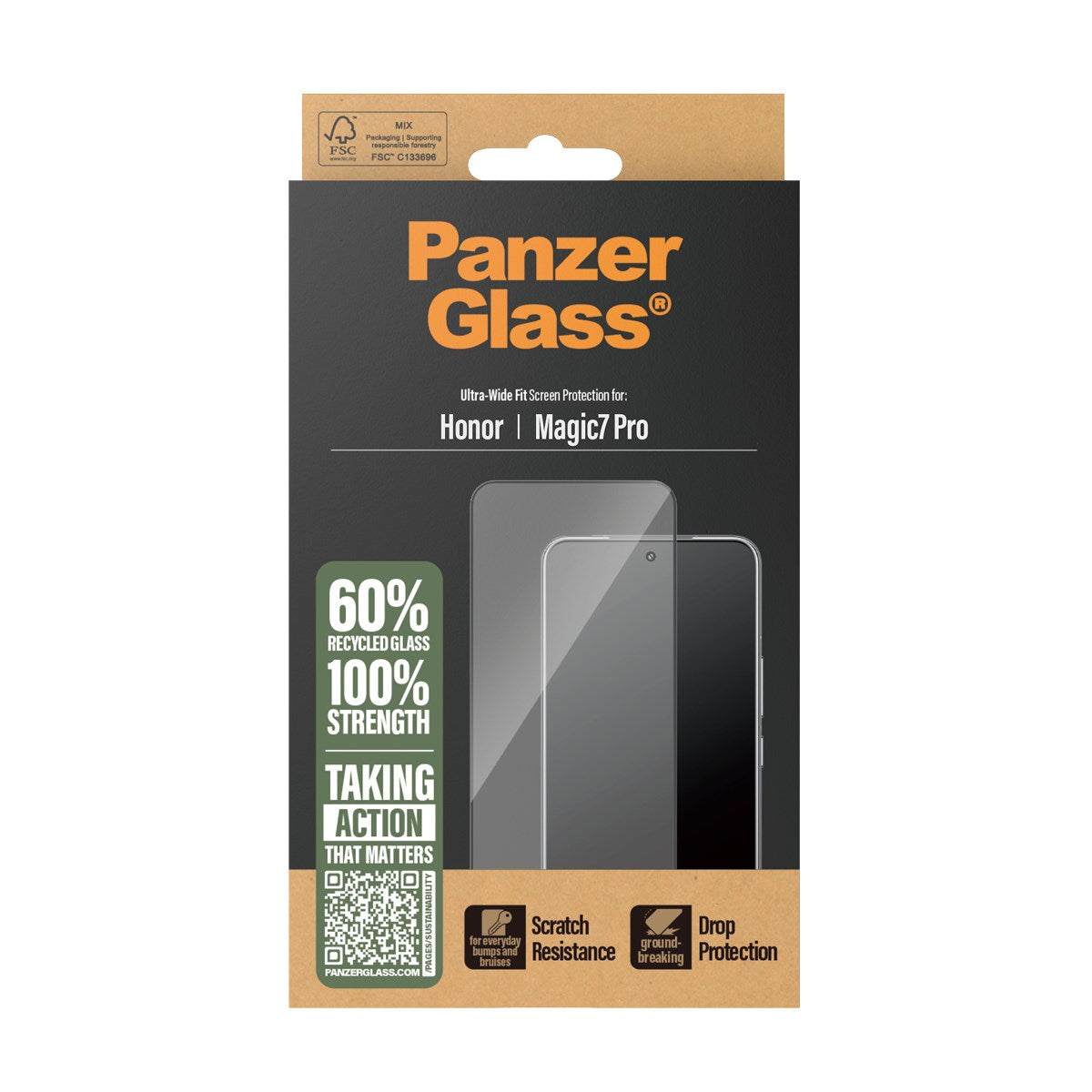 PanzerGlass® Skærmbeskyttelse Honor Magic7 Pro | Ultra-Wide Fit