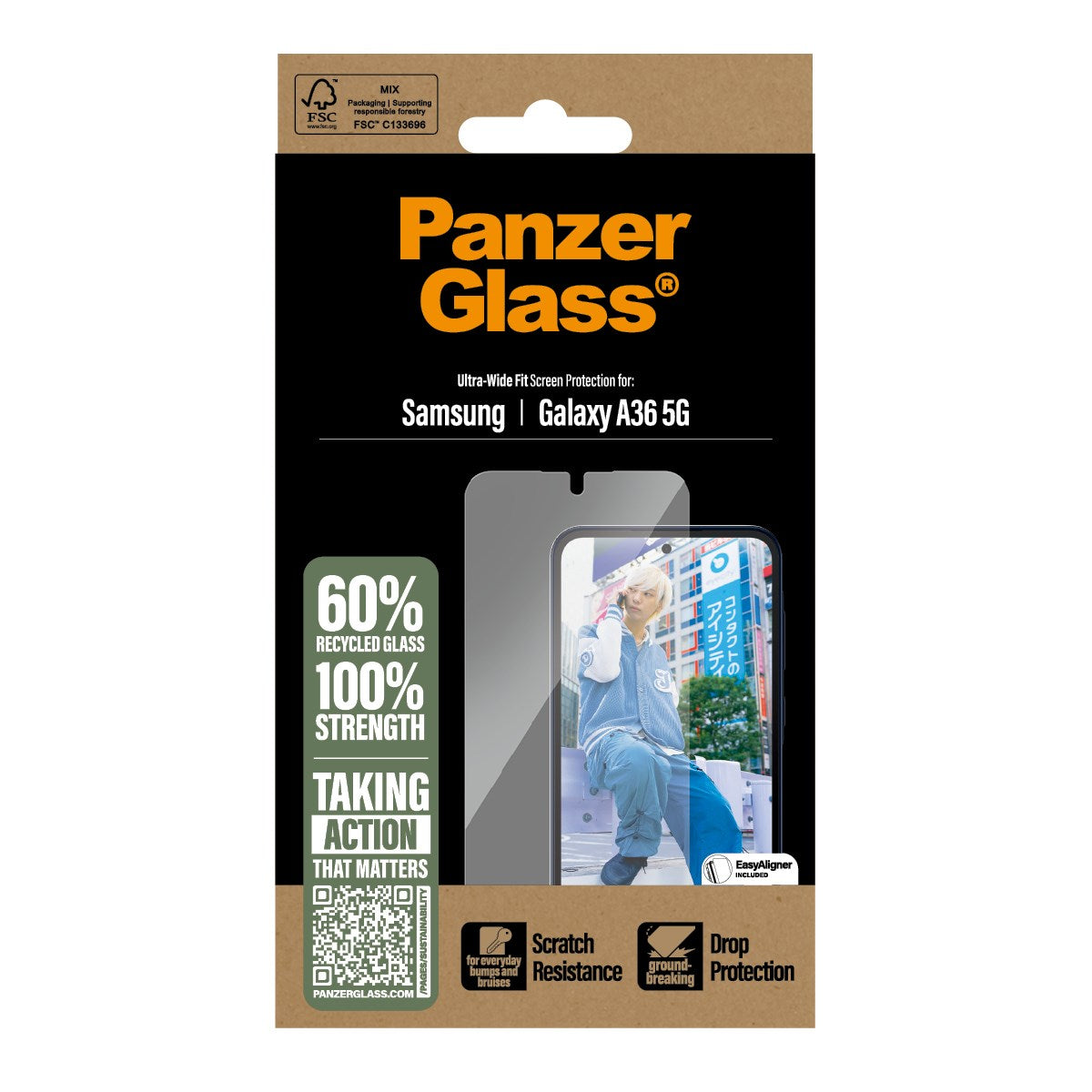 PanzerGlass® Skærmbeskyttelse Samsung Galaxy A36 5G | Ultra-Wide Fit