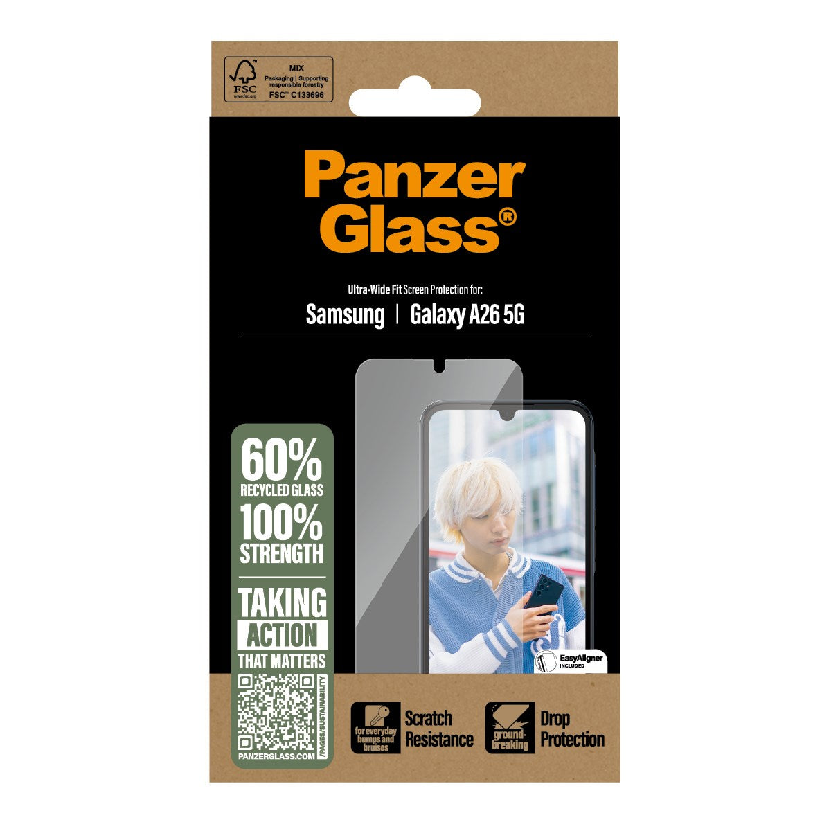 PanzerGlass® Skærmbeskyttelse Samsung Galaxy A26 5G | Ultra-Wide Fit