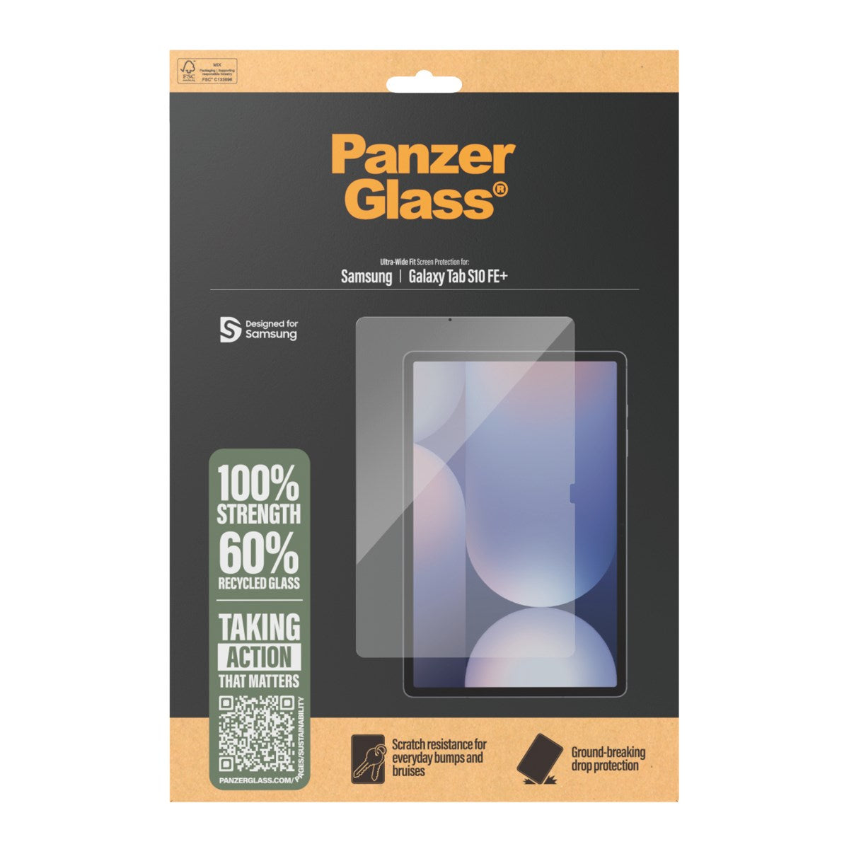 PanzerGlass® Skærmbeskyttelse Samsung Galaxy Tab S10 FE+ | Ultra-Wide Fit