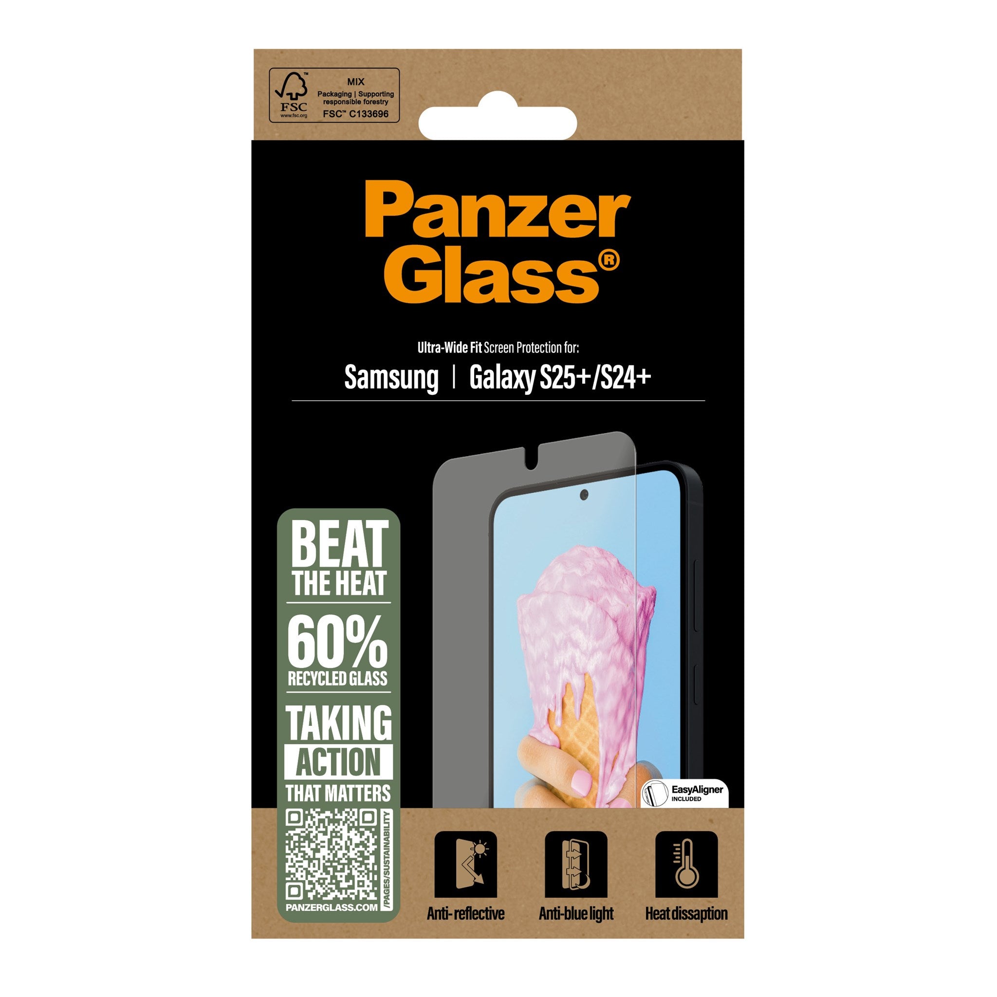 PanzerGlass® All-in-One Skærmbeskyttelse Samsung Galaxy S25+ | S24+ | Ultra Wide Fit