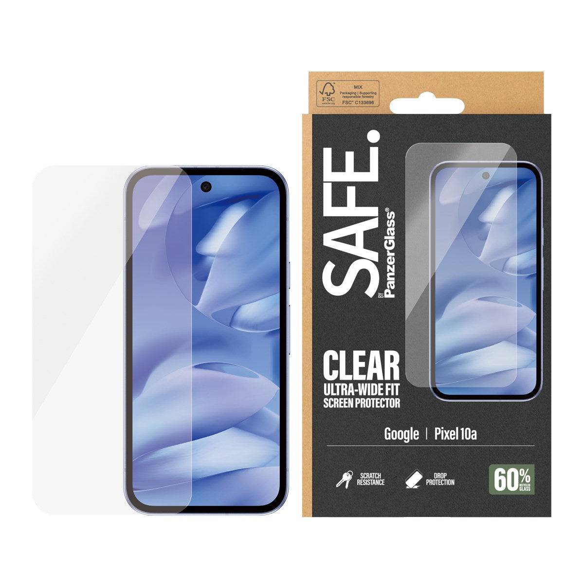 SAFE. by PanzerGlass® Skærmbeskyttelse Google Pixel 10a 5G | Ultra-Wide Fit