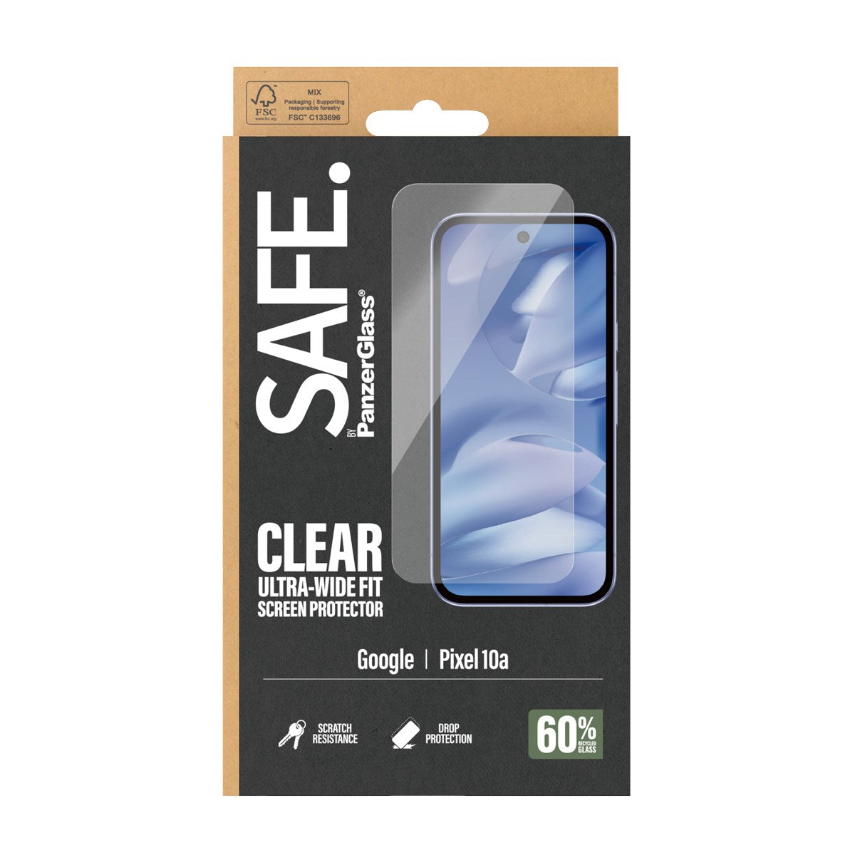 SAFE. by PanzerGlass® Skærmbeskyttelse Google Pixel 10a 5G | Ultra-Wide Fit