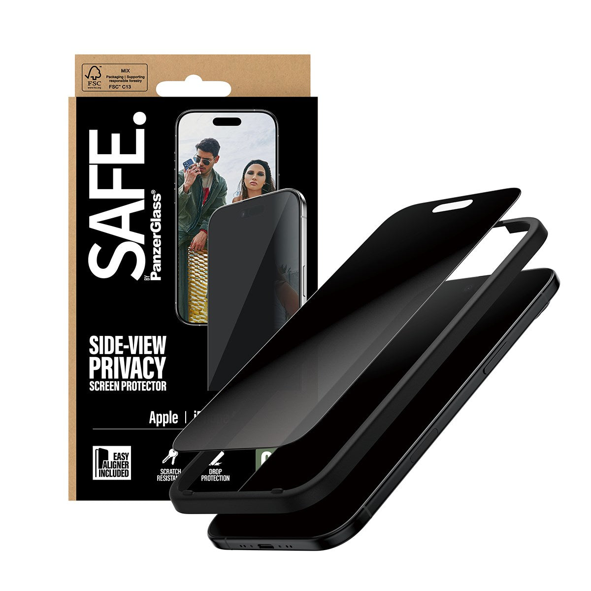 SAFE. by PanzerGlass® Privacy Skærmbeskyttelse iPhone Air | Ultra-Wide Fit m. EasyAligner