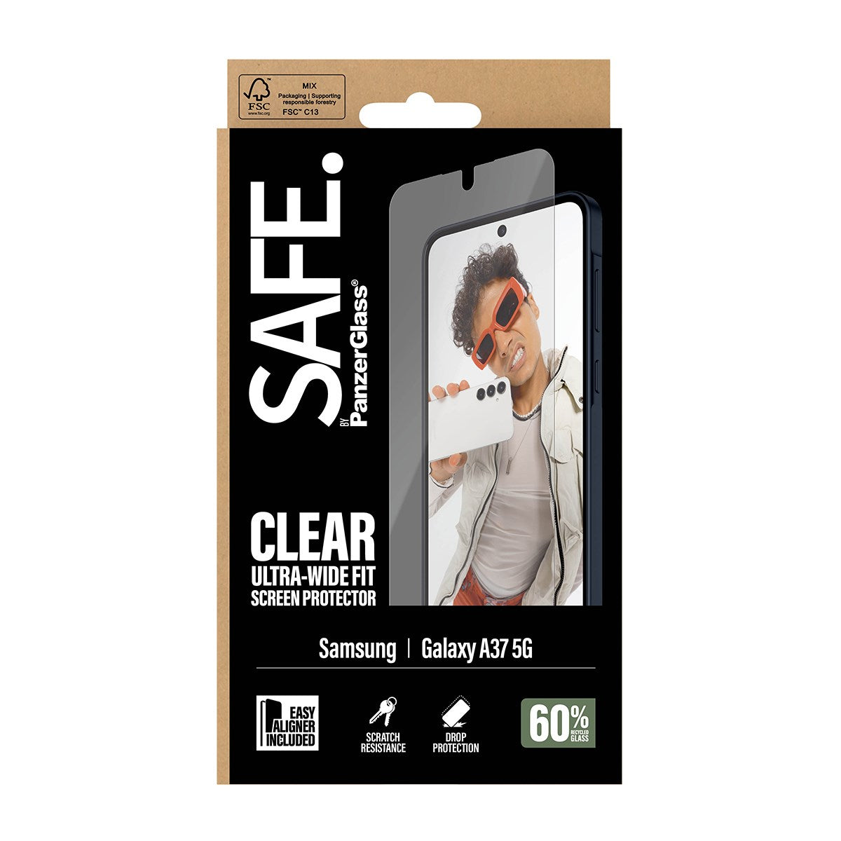 SAFE. by PanzerGlass® Skærmbeskyttelse Samsung Galaxy A37 5G | Ultra-Wide Fit m. EasyAligner