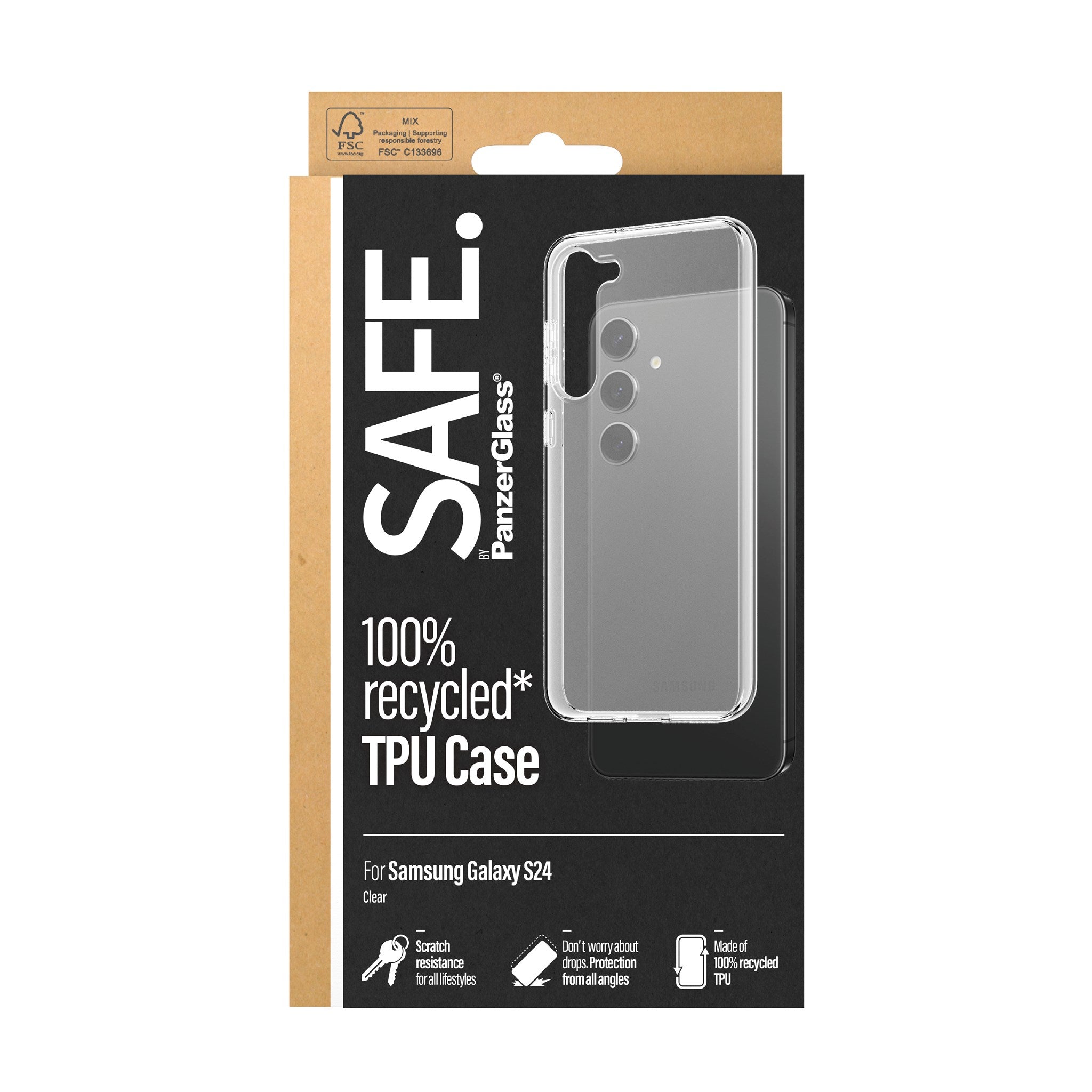 SAFE. by PanzerGlass® TPU Case Samsung Galaxy S24 | Transparent