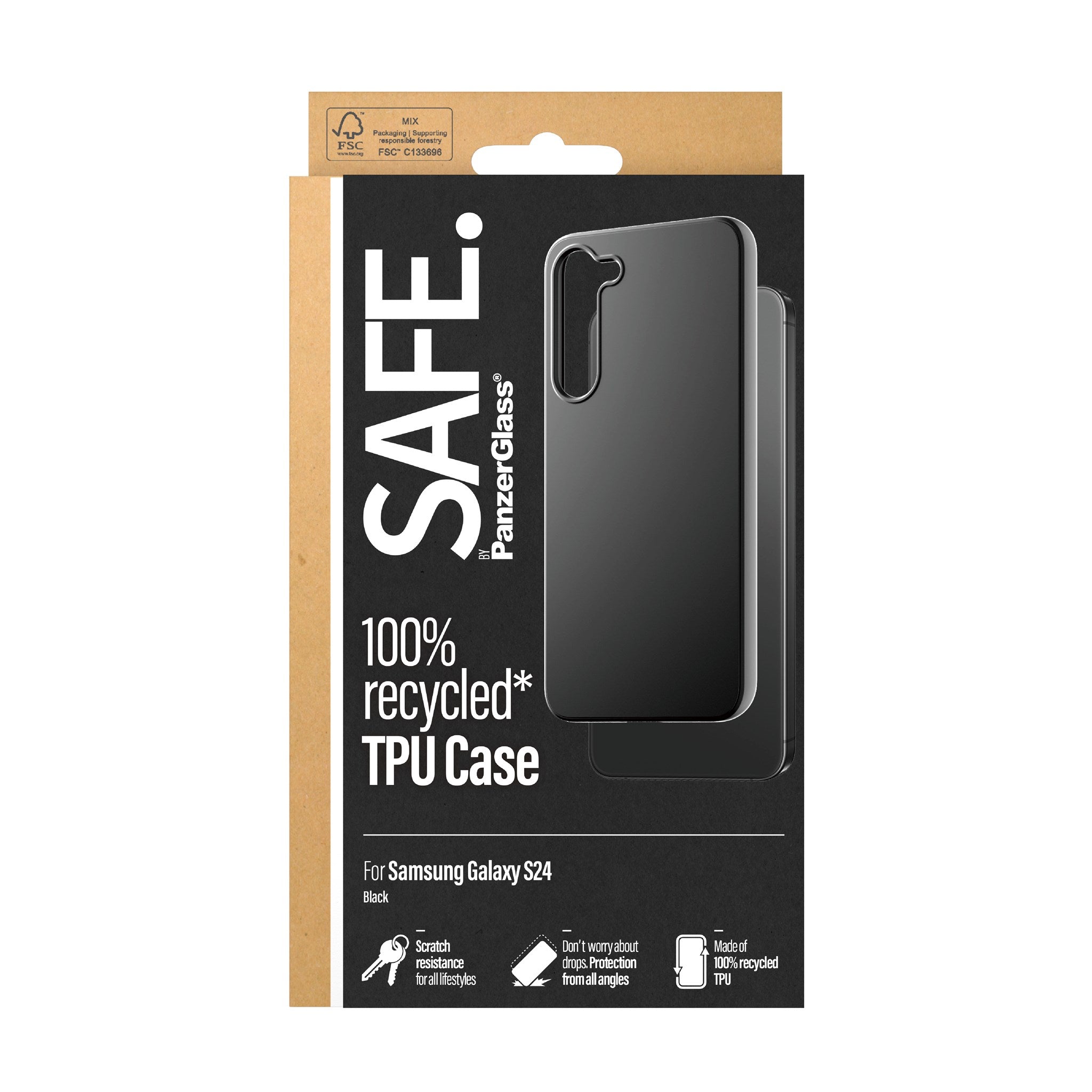 SAFE. by PanzerGlass® TPU Case Samsung Galaxy S24 | Sort