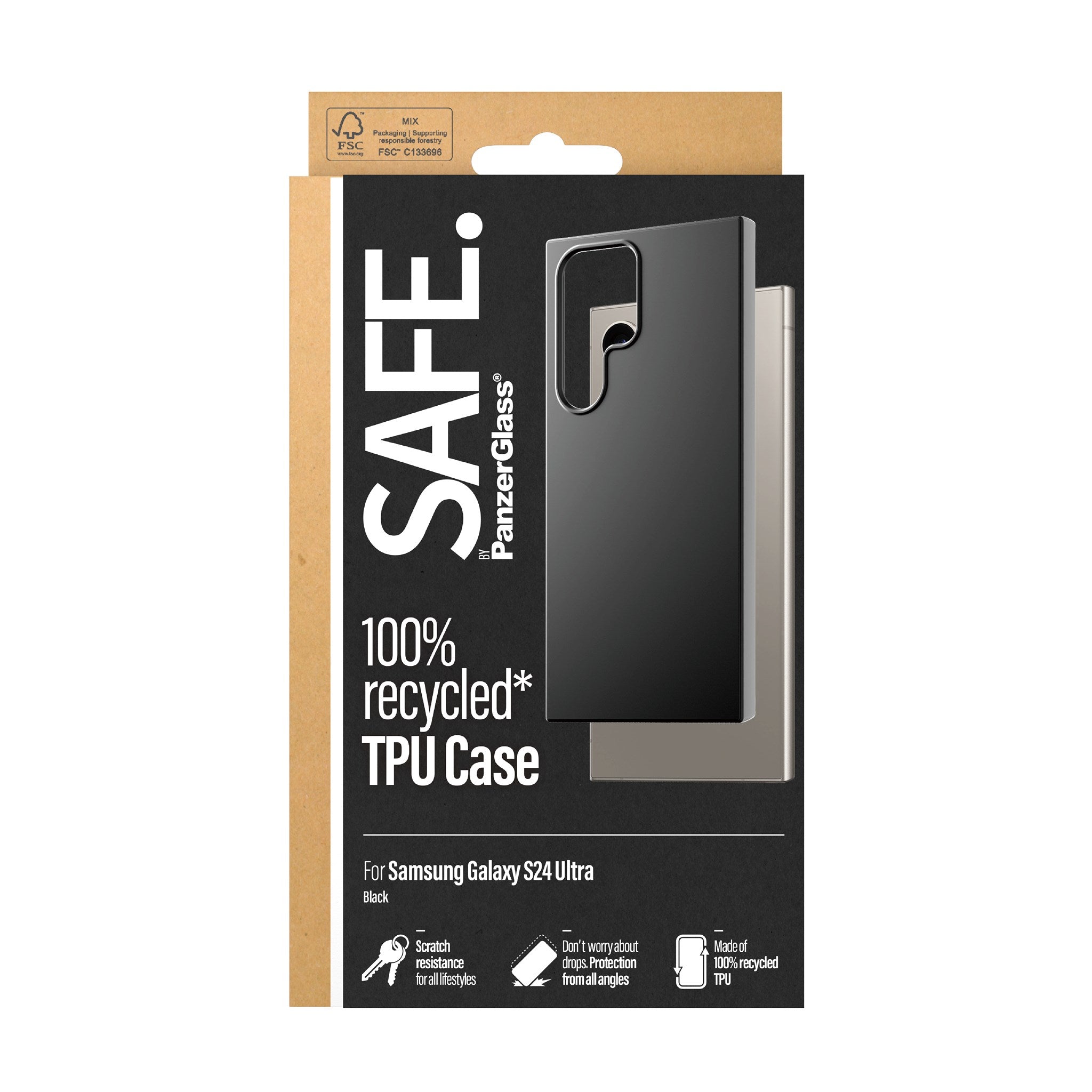 SAFE. by PanzerGlass® TPU Case Samsung Galaxy S24 Ultra | Sort