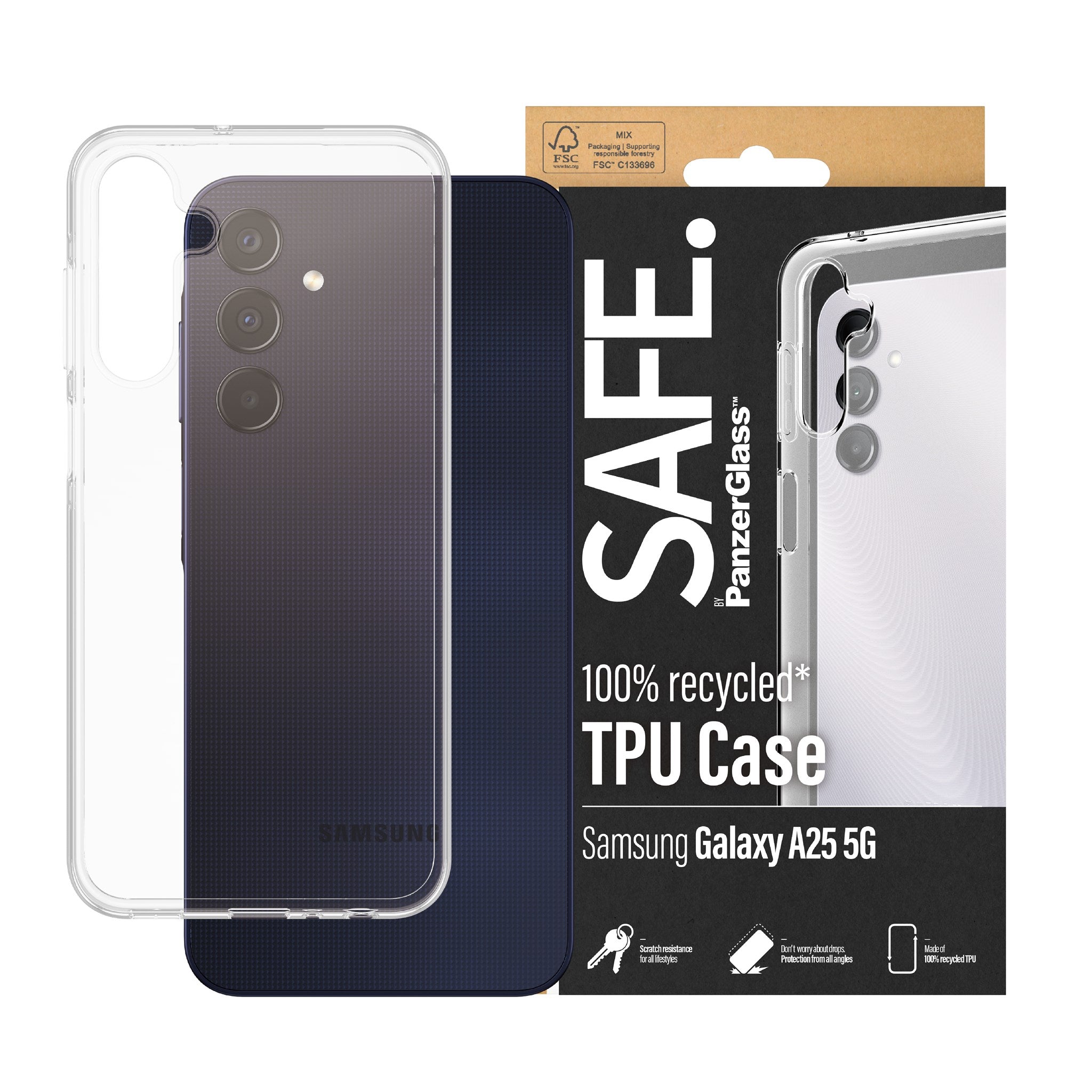 SAFE. by PanzerGlass® TPU Case Samsung Galaxy A25 5G | Transparent