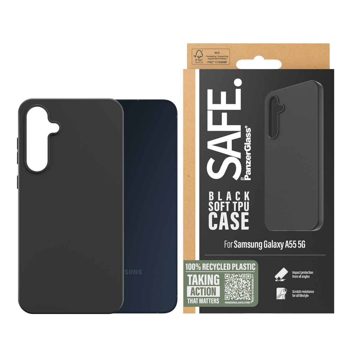 SAFE. by PanzerGlass® TPU Case Samsung Galaxy A55 5G | Sort