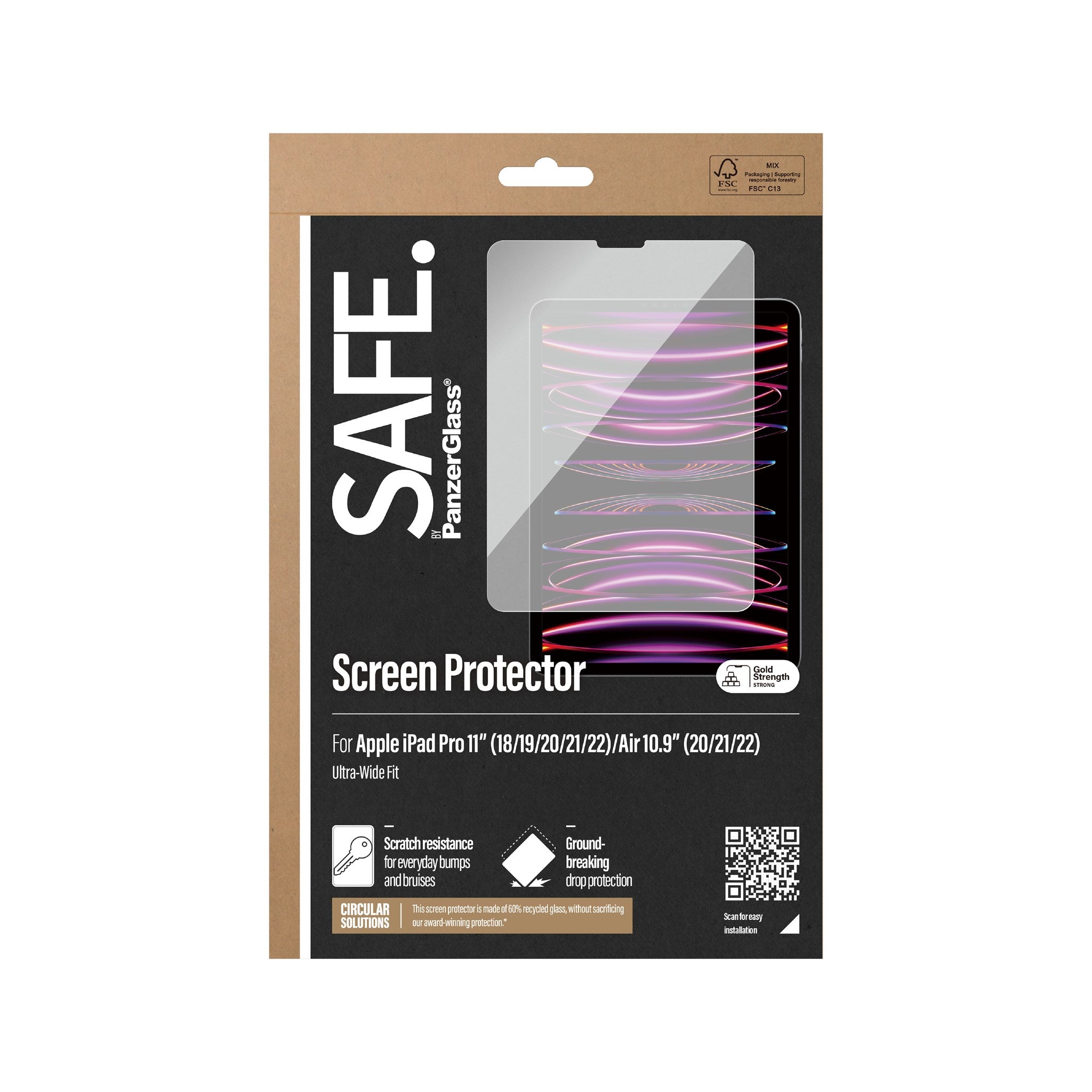 SAFE. by PanzerGlass® Skærmbeskyttelse iPad Pro 11'' (2018-2022) | Air10.9 (2020-2022) | Ultra-Wide Fit