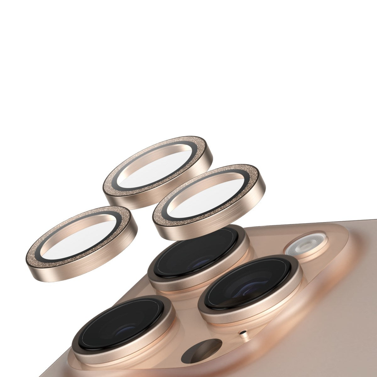 SAFE. by PanzerGlass® Kameralinsebeskytter Glitter Guld iPhone 16 Pro | 16 Pro Max